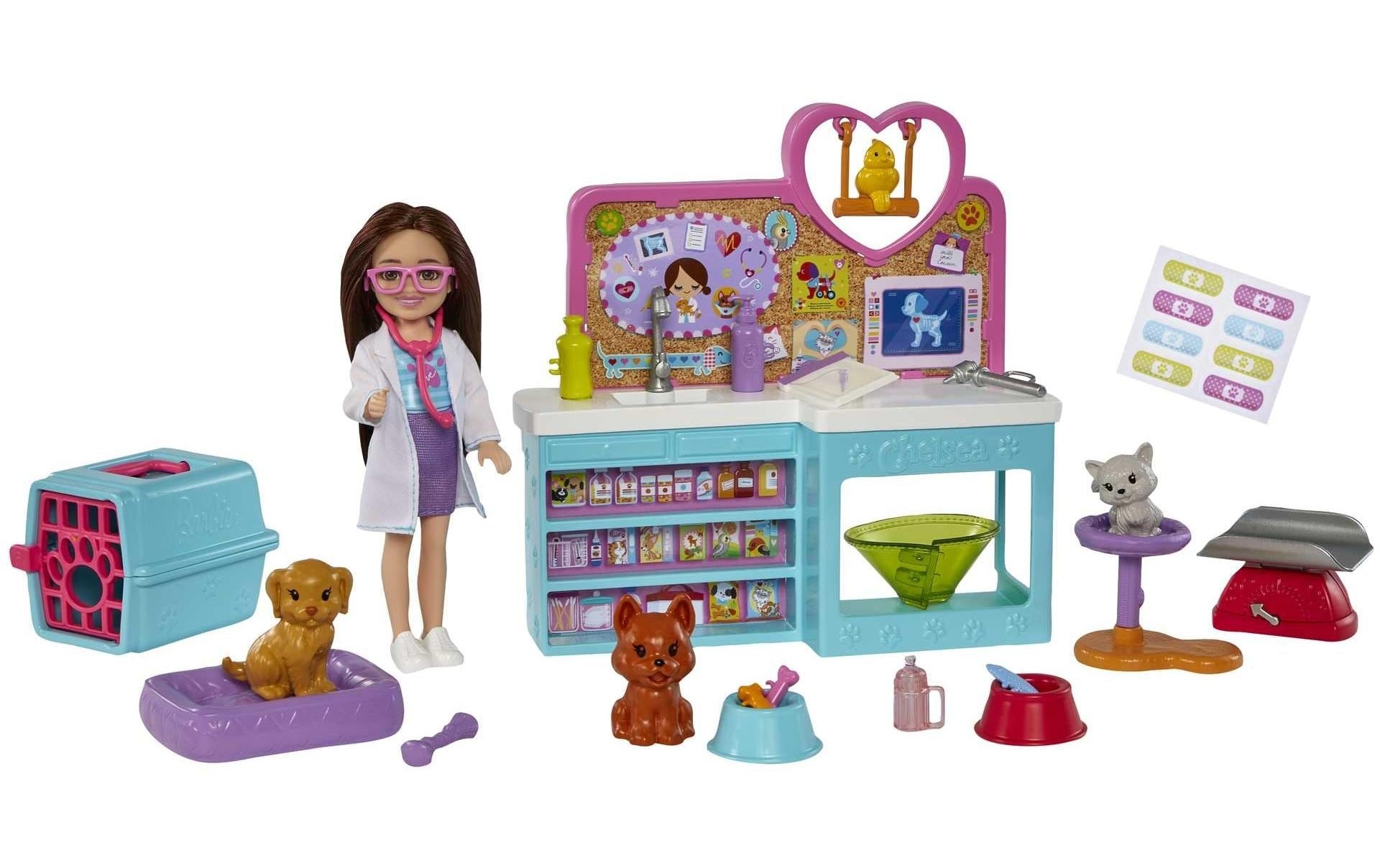 Image of Barbie Spielwelt »Spielset Chelsea Tierklinik mit Tierchen & Zubehör« bei Ackermann Versand Schweiz