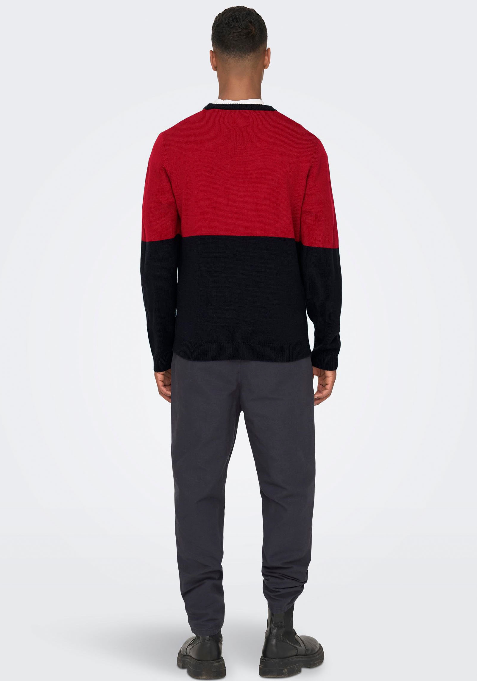 ONLY & SONS Weihnachtspullover , mit Bündchen an Ärmel und Saum
