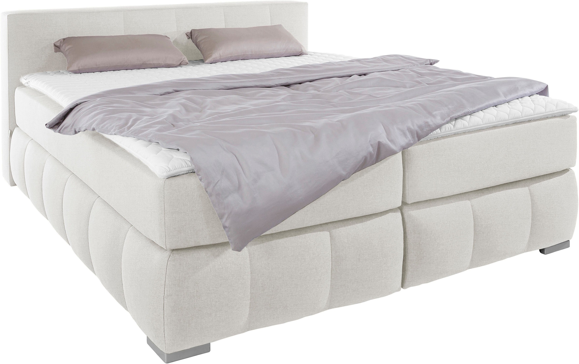 Guido Maria Kretschmer Home&Living Boxspringbett »Chelles«, inkl. Topper, in XXL- Überlänge 220 cm, Unterbox mit feine Wölbung