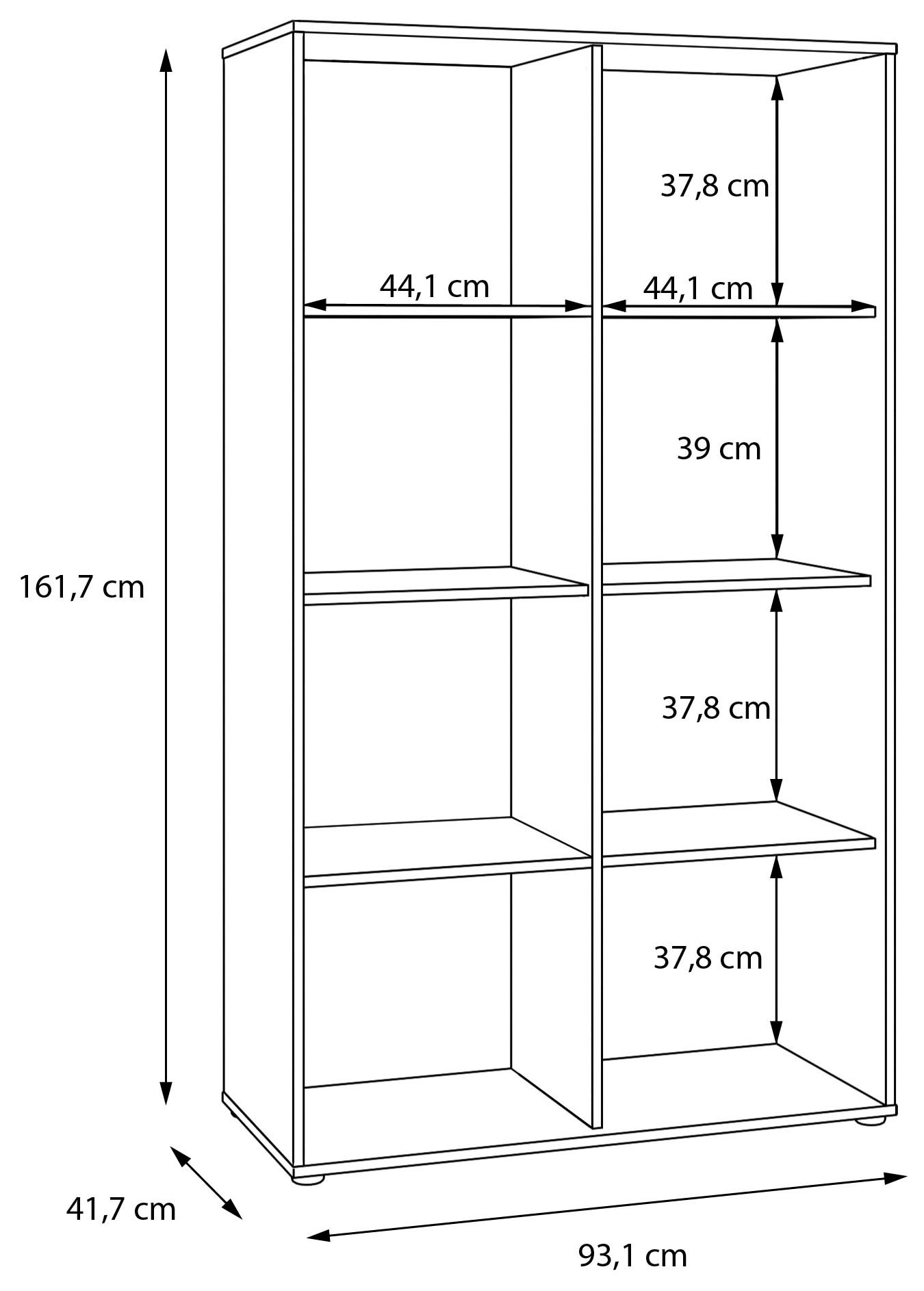 FORTE Buffet haut »Forte Arank Highboard, Glastüre, Beleuchtung optional bestellbar«