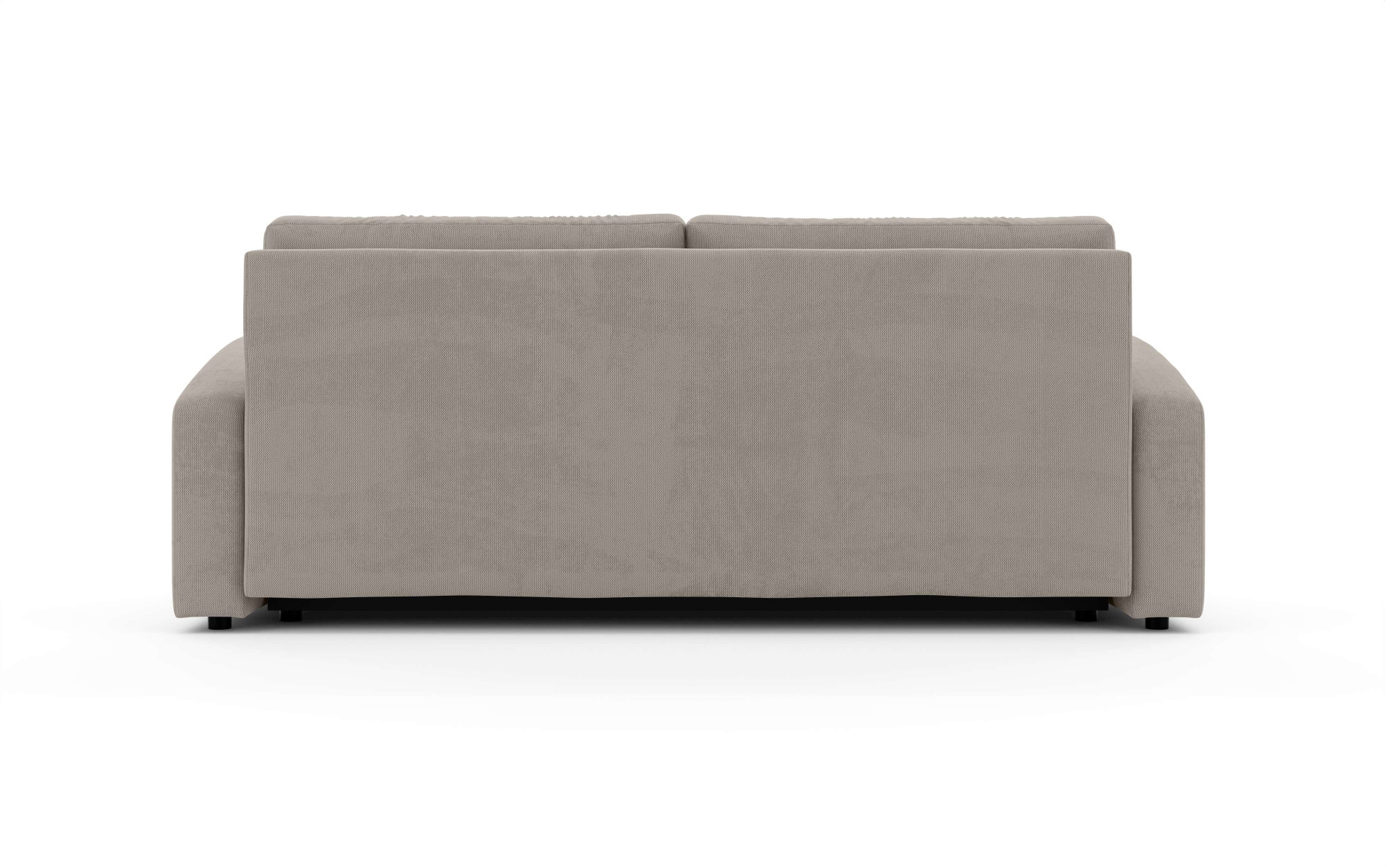 INOSIGN 3-Sitzer »JIGGS wahlweise Schlafsofa mit Bettkasten, Masse B/H/T: 228/96/110 cm«, Sofa mit Wellenunterfederung, enthält 2 Rückenkissen und 2 Zierkissen