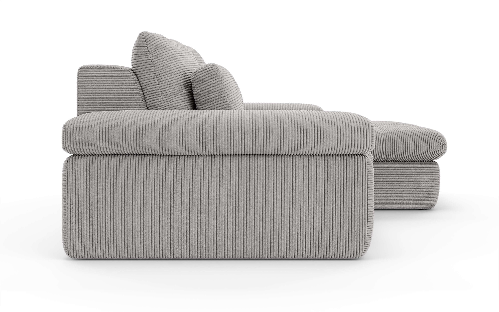 Home affaire Ecksofa »ALVERIE mit Recamiere, moderne Steppung, Masse: B/T/H 274/203/106 cm«, L-Form mit Wellenunterfederung, mit 4 Rückenkissen, pflegeleicht Stoff