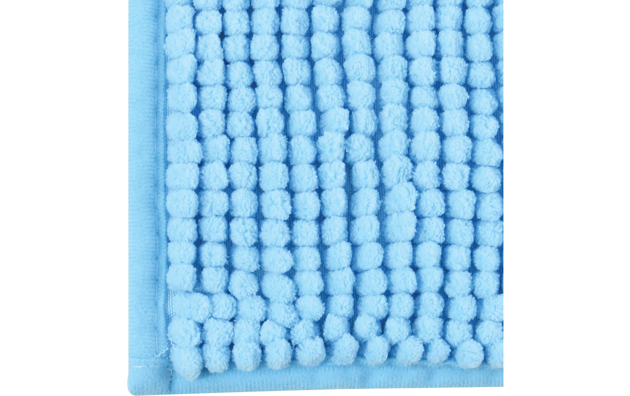 MSV Badematte »Chenille Hellblau«