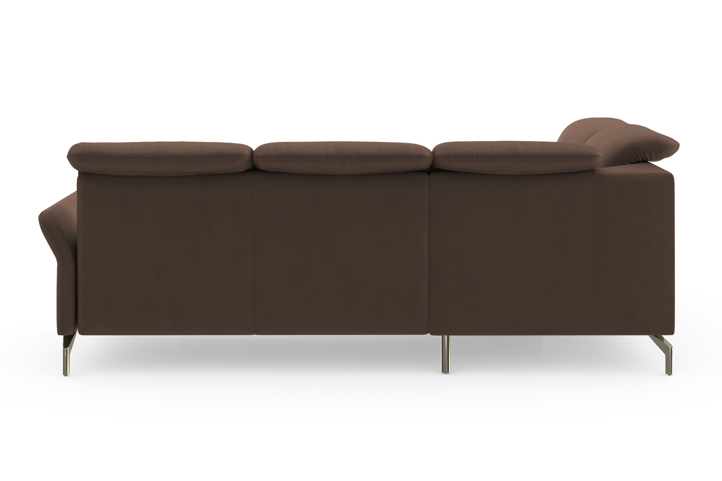 sit&more Canapé d'angle »Fashion L-Form« wahlweise mit Kopfteilverstellung, Vorziehsitz, motorisch, Nickelfüsse