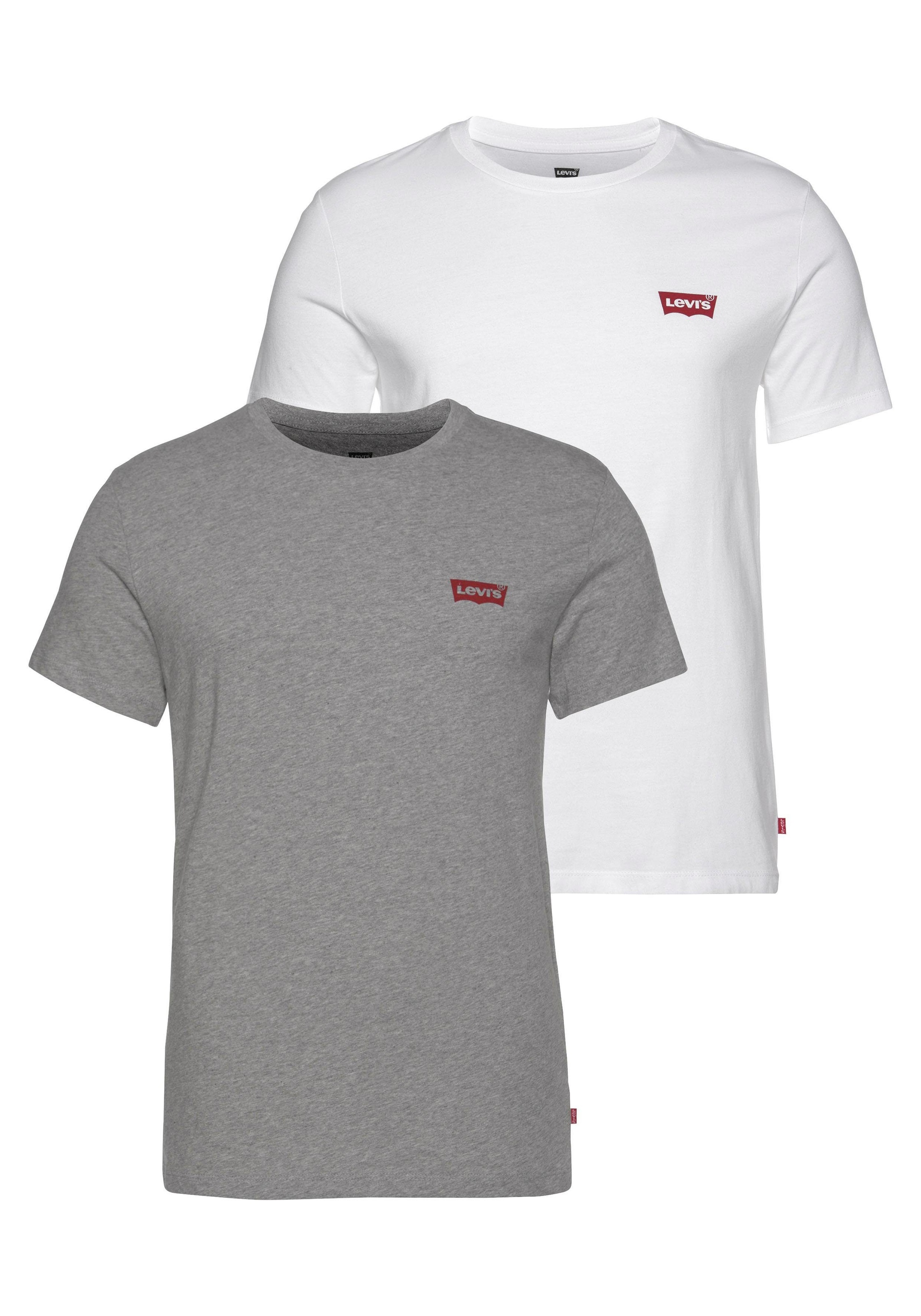 Image of Levi's® T-Shirt, (2 tlg., 2er-Pack), mit Marken-Label bei Ackermann Versand Schweiz
