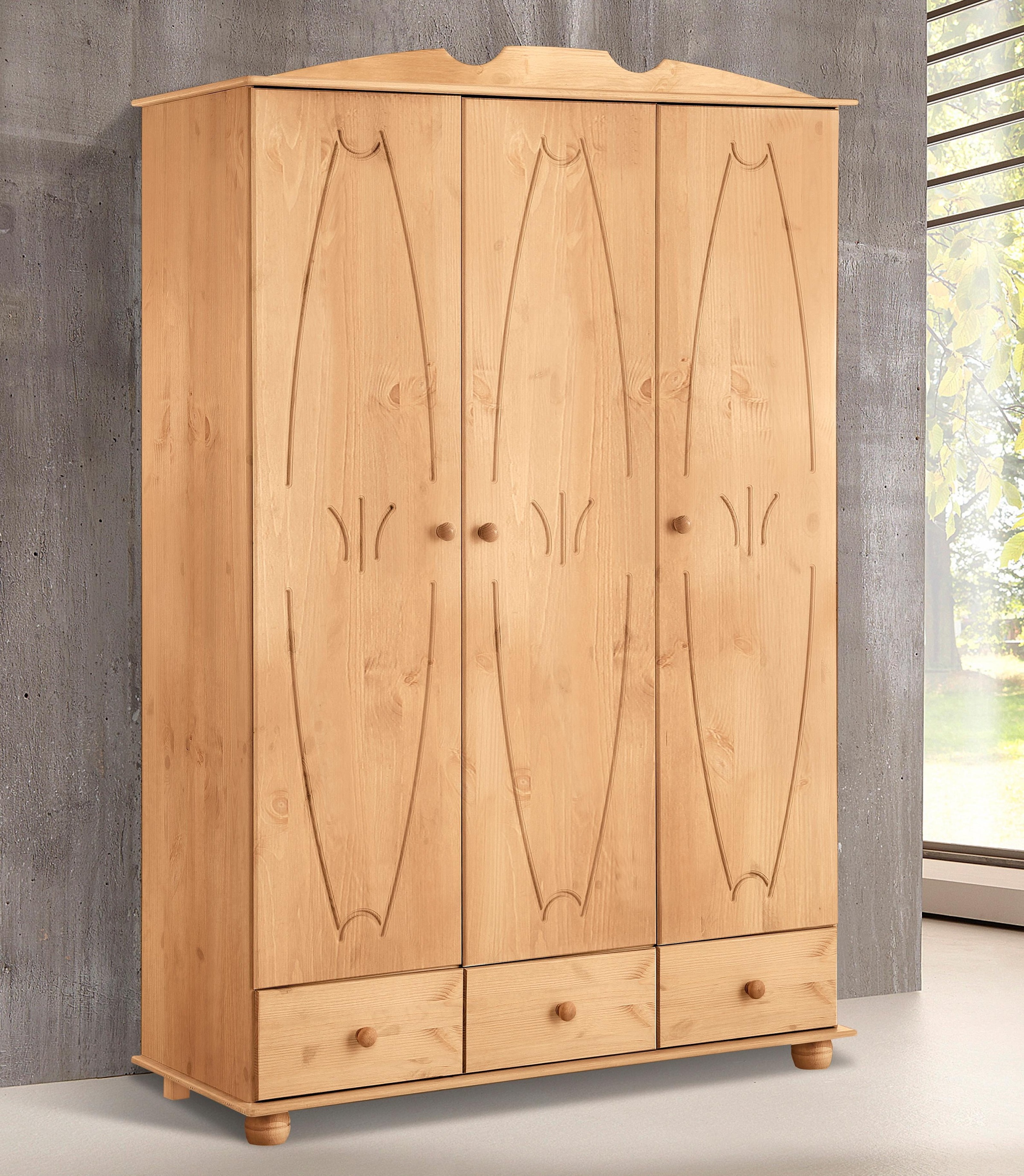 Image of Home affaire Kleiderschrank »Melody«, aus massiver Kiefer bei Ackermann Versand Schweiz