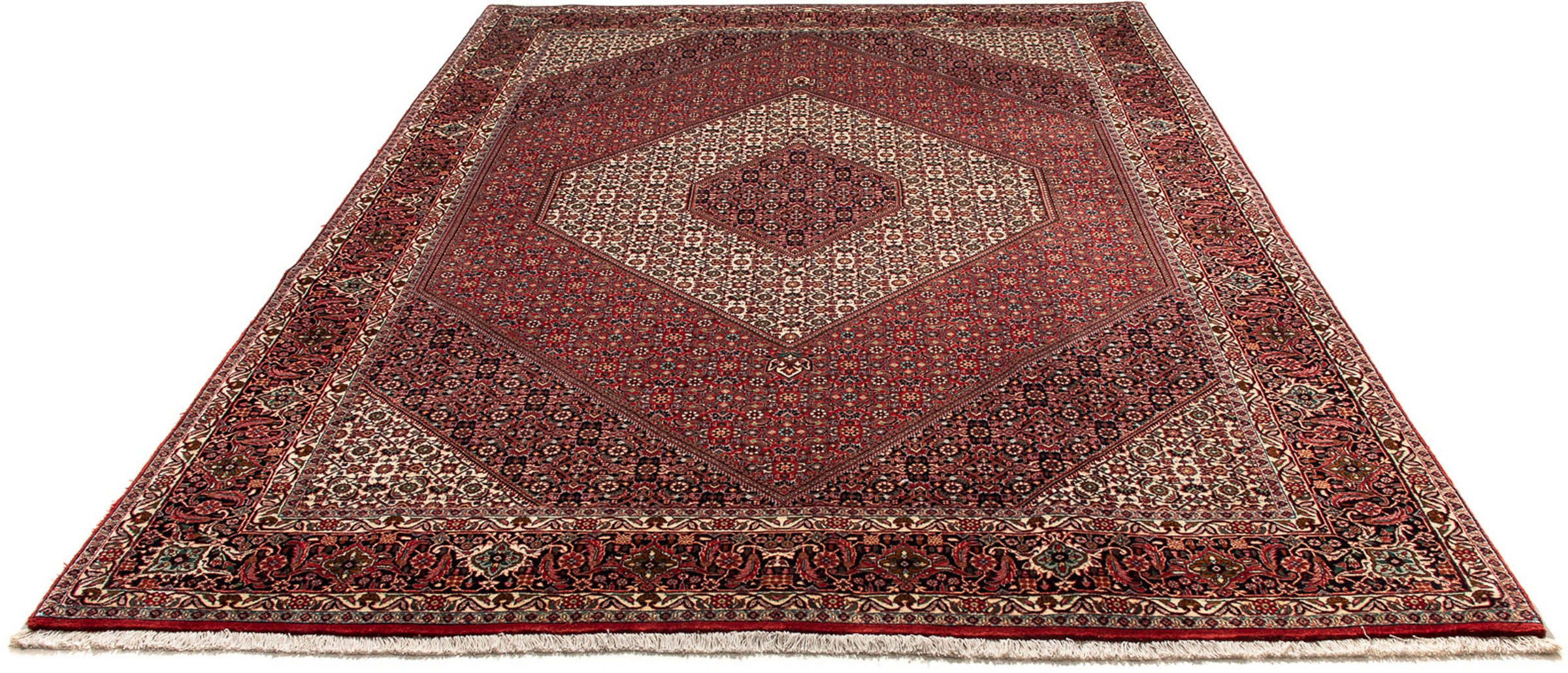 Image of morgenland Orientteppich »Perser - Bidjar - 300 x 203 cm - dunkelrot«, rechteckig, 15 mm Höhe, Wohnzimmer, Handgeknüpft, Einzelstück mit Zertifikat bei Ackermann Versand Schweiz