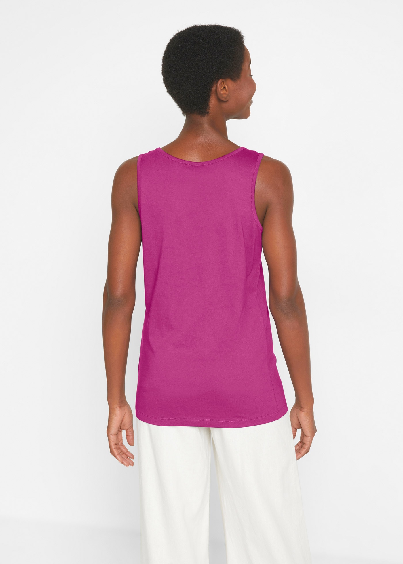 bonprix Top long Packung, 5 pièces figurumspielende Passform, po-bedeckend