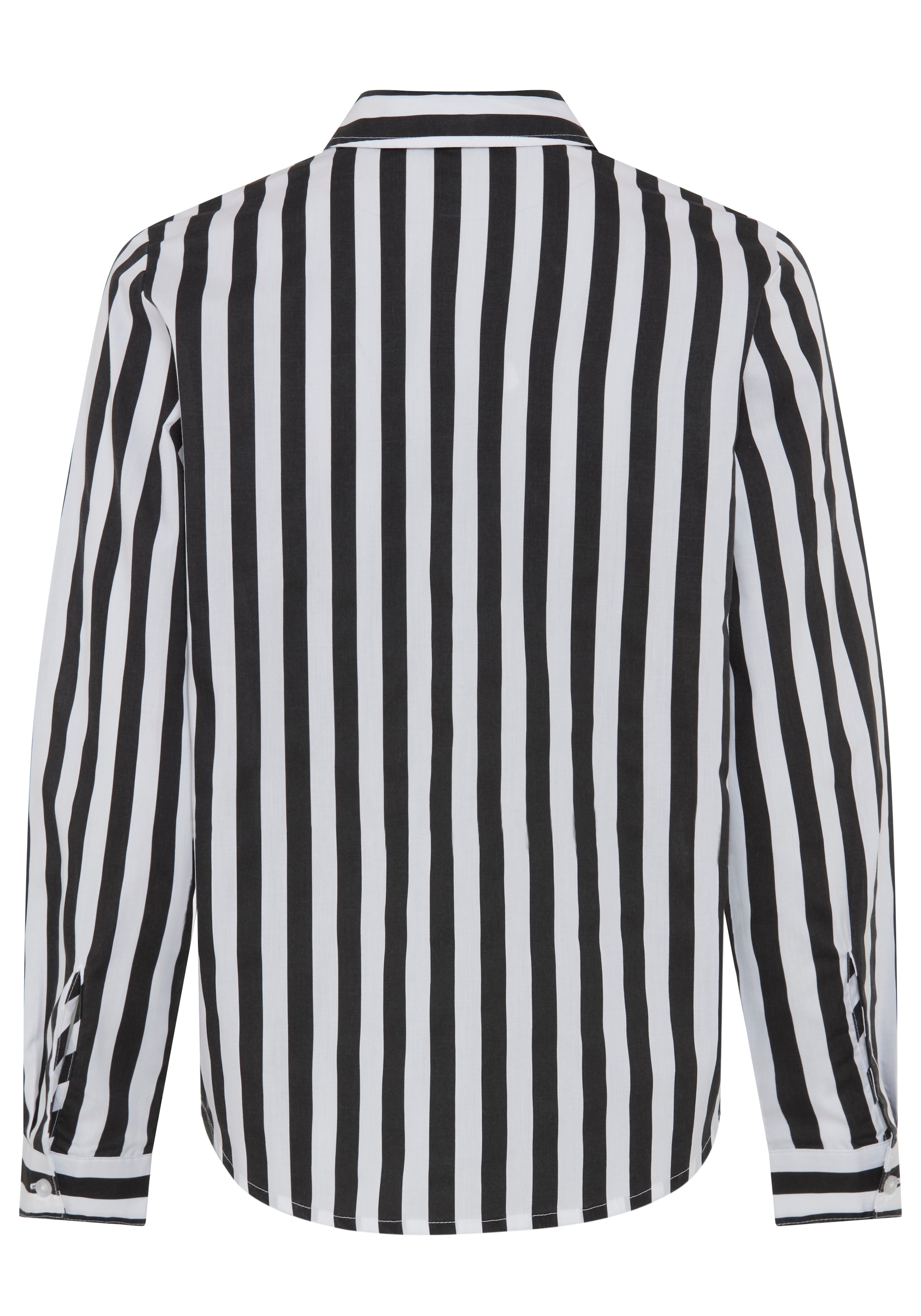 Laura Scott Blouse classique coupe cintrée, avec manchette à 1 bouton, aspect rayé