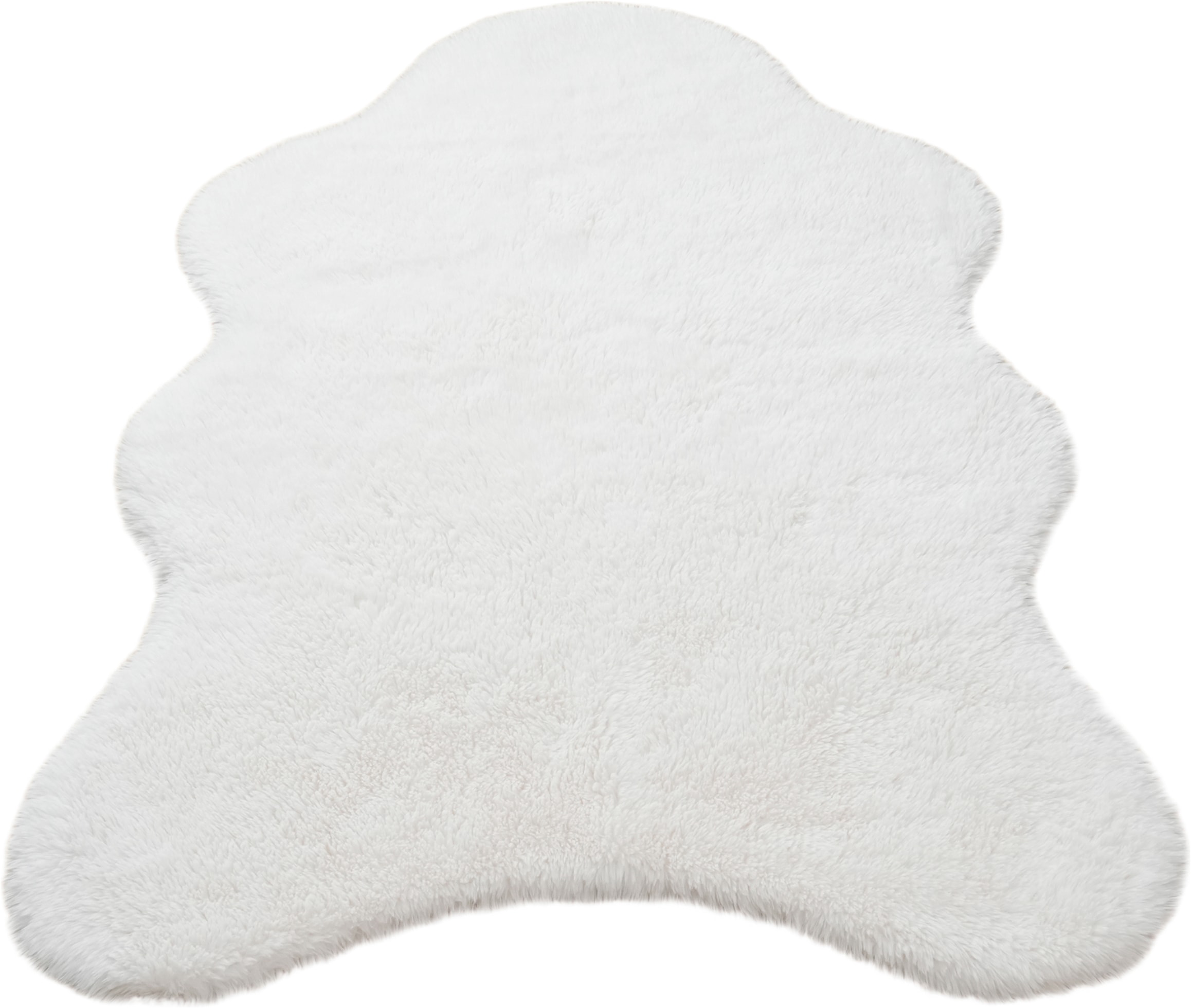 GOODproduct Hochflor-Teppich »Mollin, Fellform, leichter Glanz« rechteckig 30 mm Höhe Kunstfell, Fellimitat, waschbar, flauschig, weich, Wohnzimmer