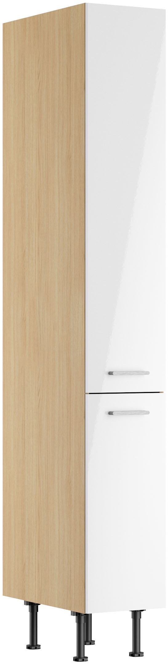 Image of KOCHSTATION Apothekerschrank "KS-Lucy" Breite 30 cm, mit 2 Auszügen, Soft-Close, höhenverstellbare Füsse