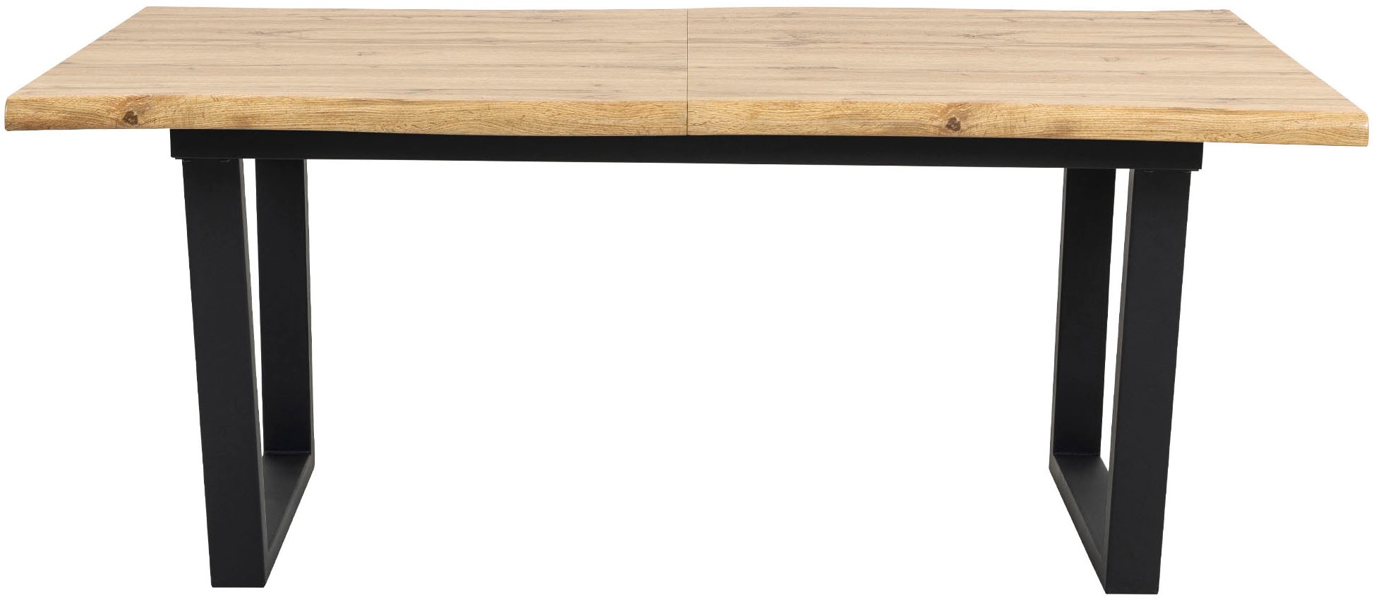 Duo Collection Table de salle à manger »Ausziehtisch« 1 cuis tlg. 1,80m - 2,20m, aspect bord d'arbre, structure massive en luge