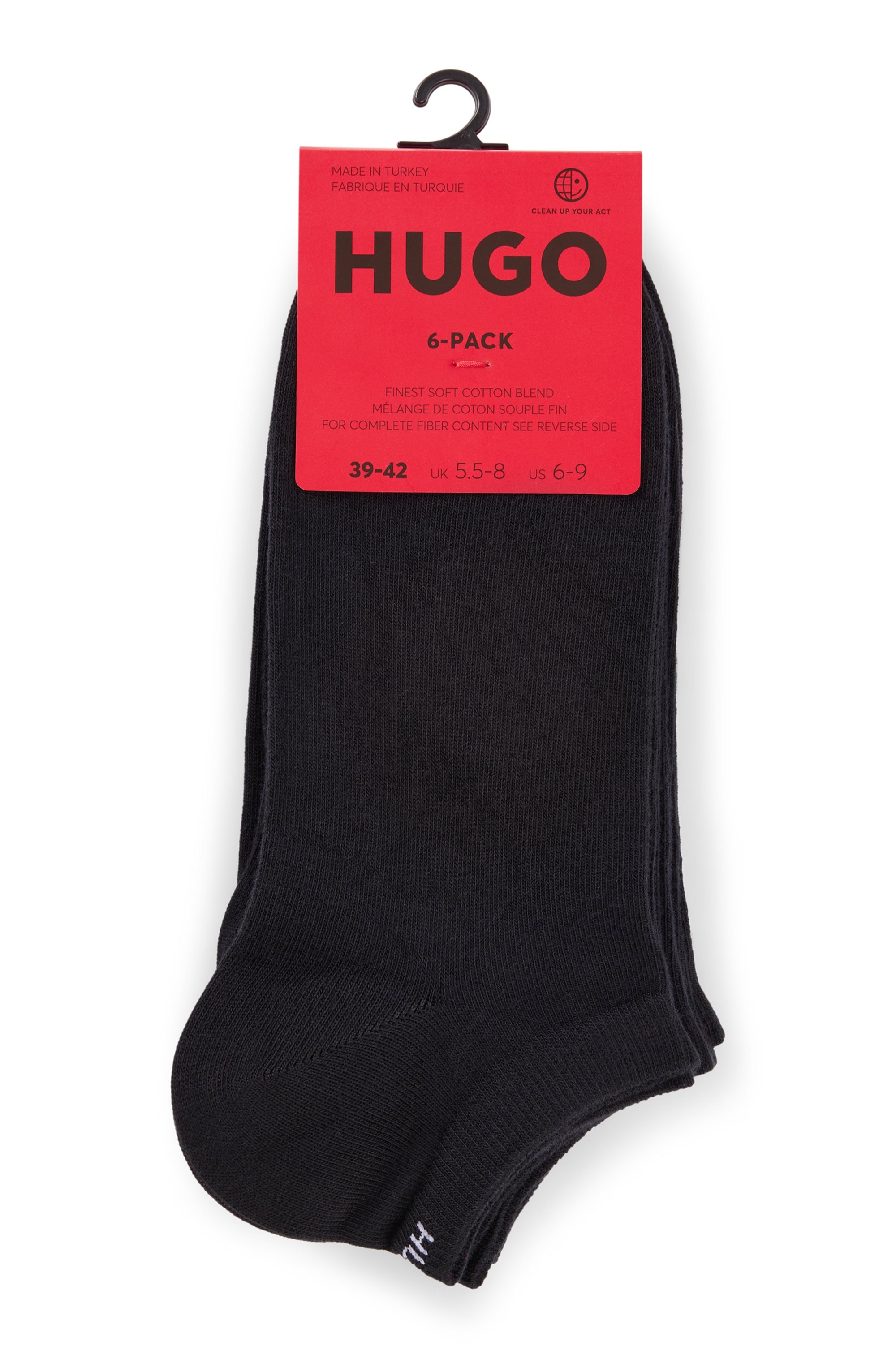 HUGO Underwear Freizeitsocken »6P AS UNI CC 1026« Packung, 6er-Pack, 6 Paar tlg. mit HUGO-Logoschriftzügen