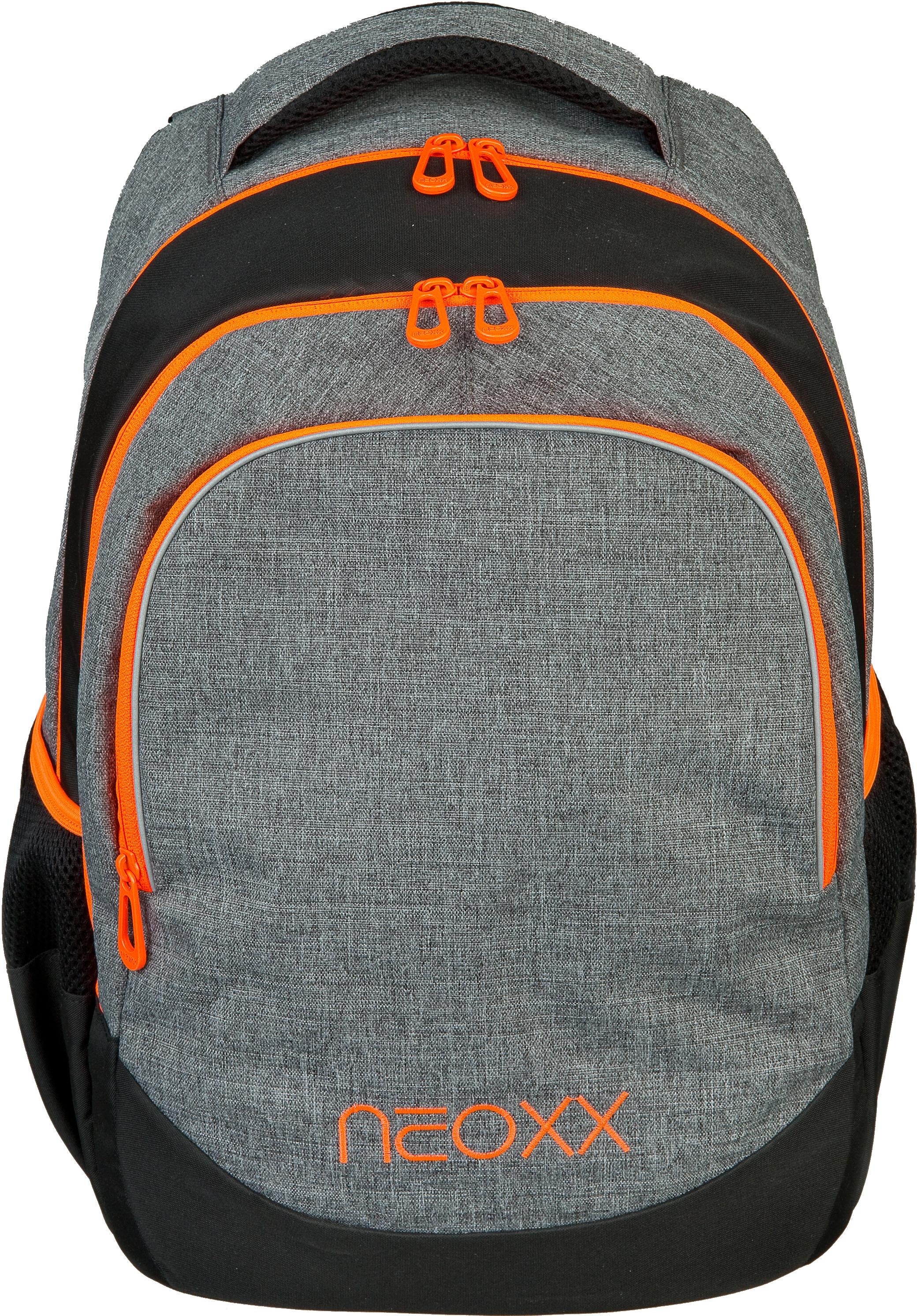 Image of neoxx Schulrucksack »Fly, Stay orange«, Reflektionsnaht, aus recycelten PET-Flaschen bei Ackermann Versand Schweiz