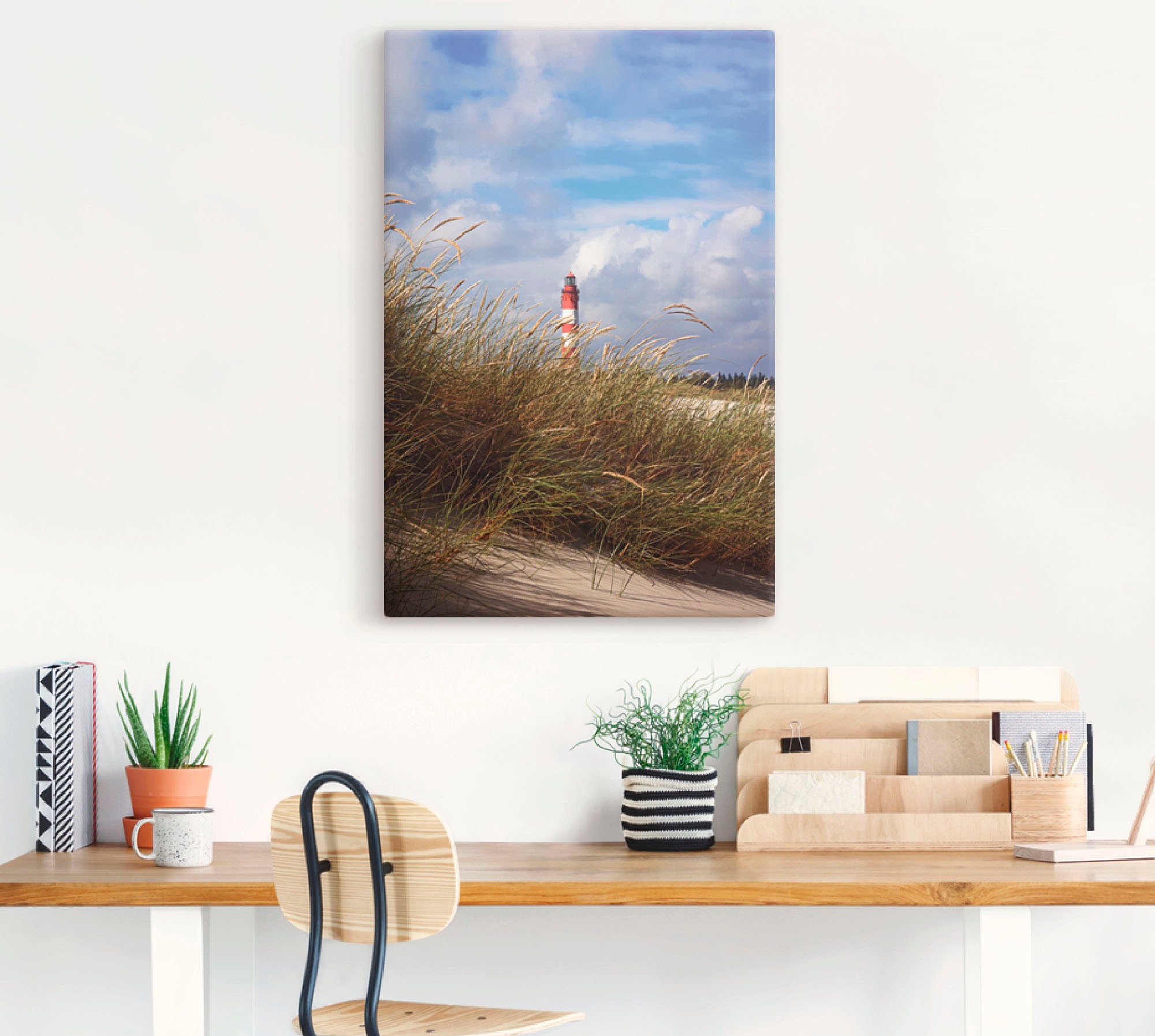 Artland Wandbild »Sommerimpression Amrumer Leuchtturm«, Gebäude, (1 St.), als Leinwandbild, Poster in verschied. Grössen