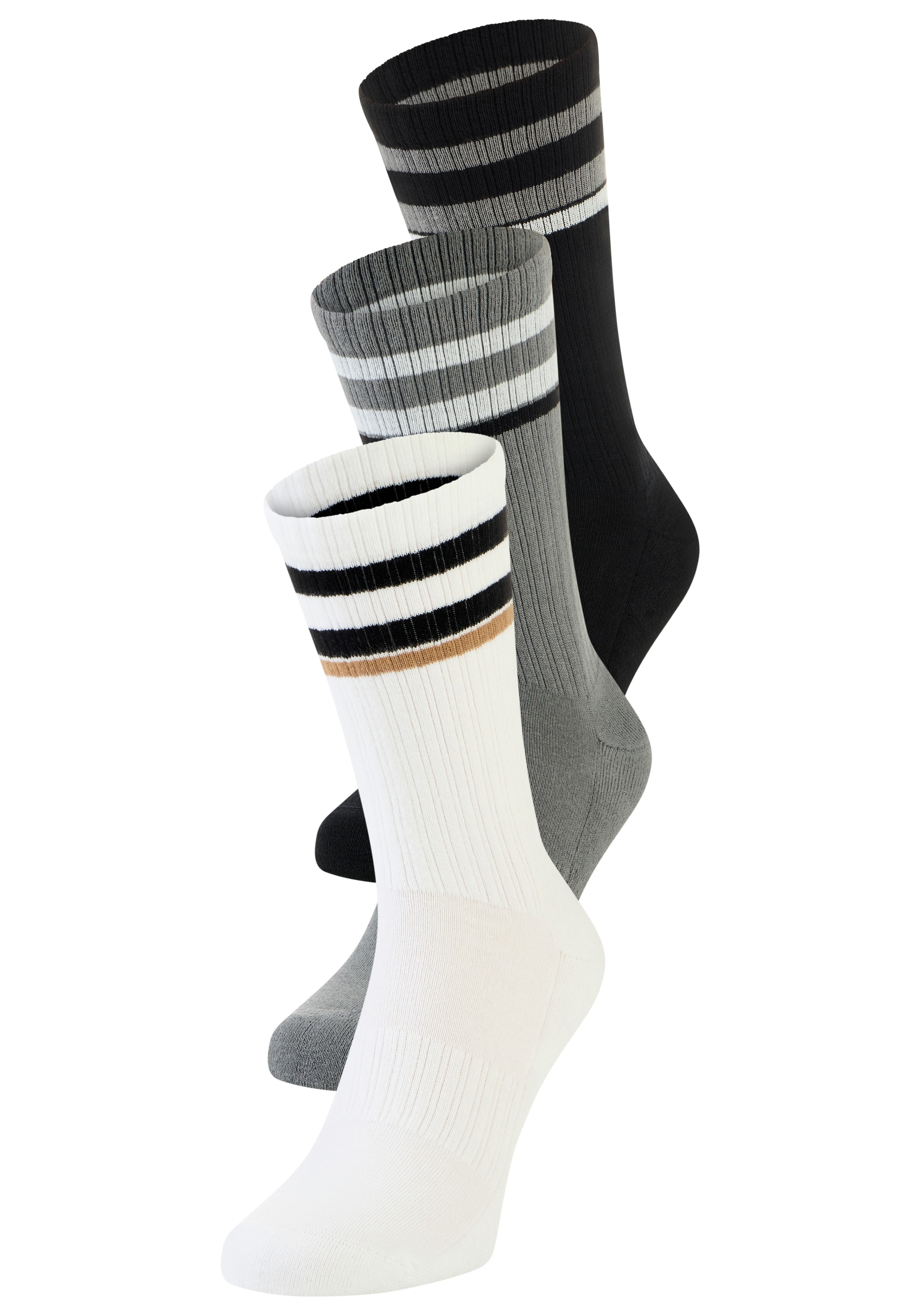 Image of BOSS Socken "Rib Stripe" Packung, elastisch, mit Rippstrick, verstärkter Fersen- und Zehenbereich