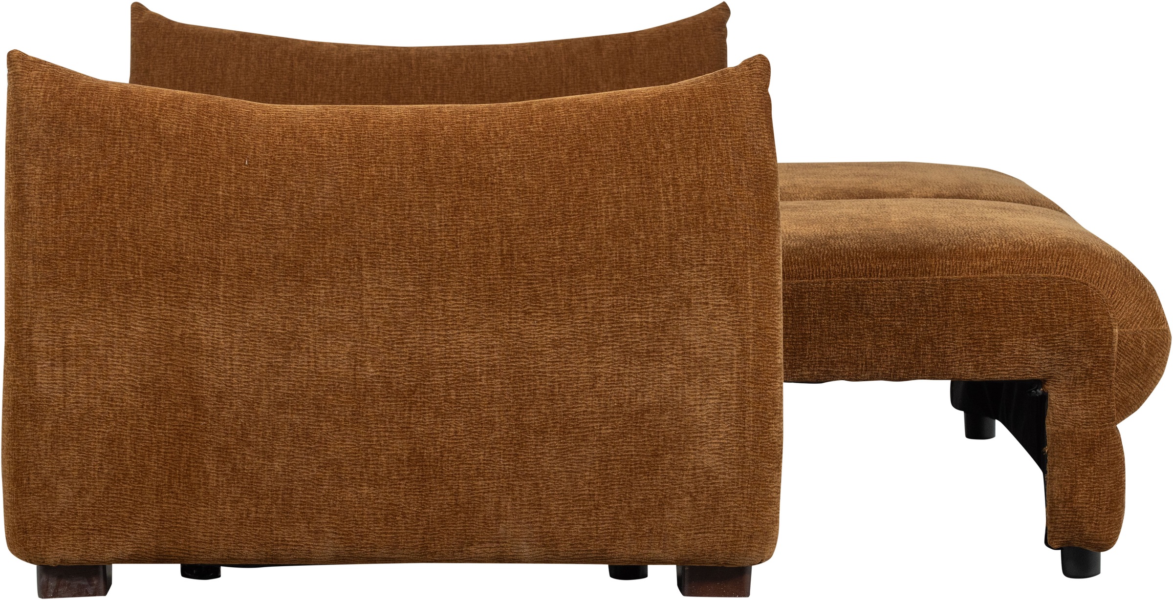 WOOOD Schlafsofa »Jonne Strukturbezug mit Schlaffunktion, H 92 x B 233 x T 105 cm« Tragkraft 220 kg, Sitzbreite 192 cm, Geringe Verschleissfestigkeit
