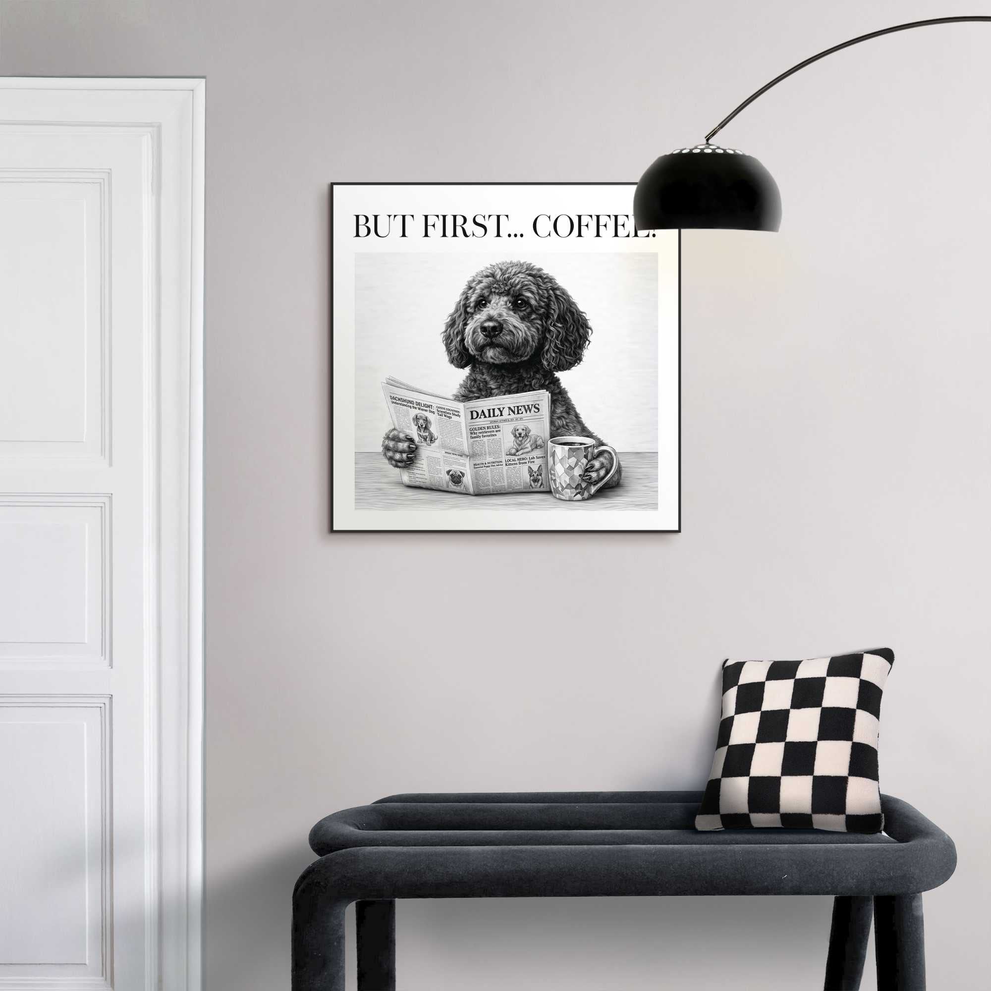 Image of Reinders Bild mit Rahmen "Tagesablauf" Tiere 1 Stk. tlg. Küche - Schwarz-Weiss - MDF - Tiere - 50x50 cm