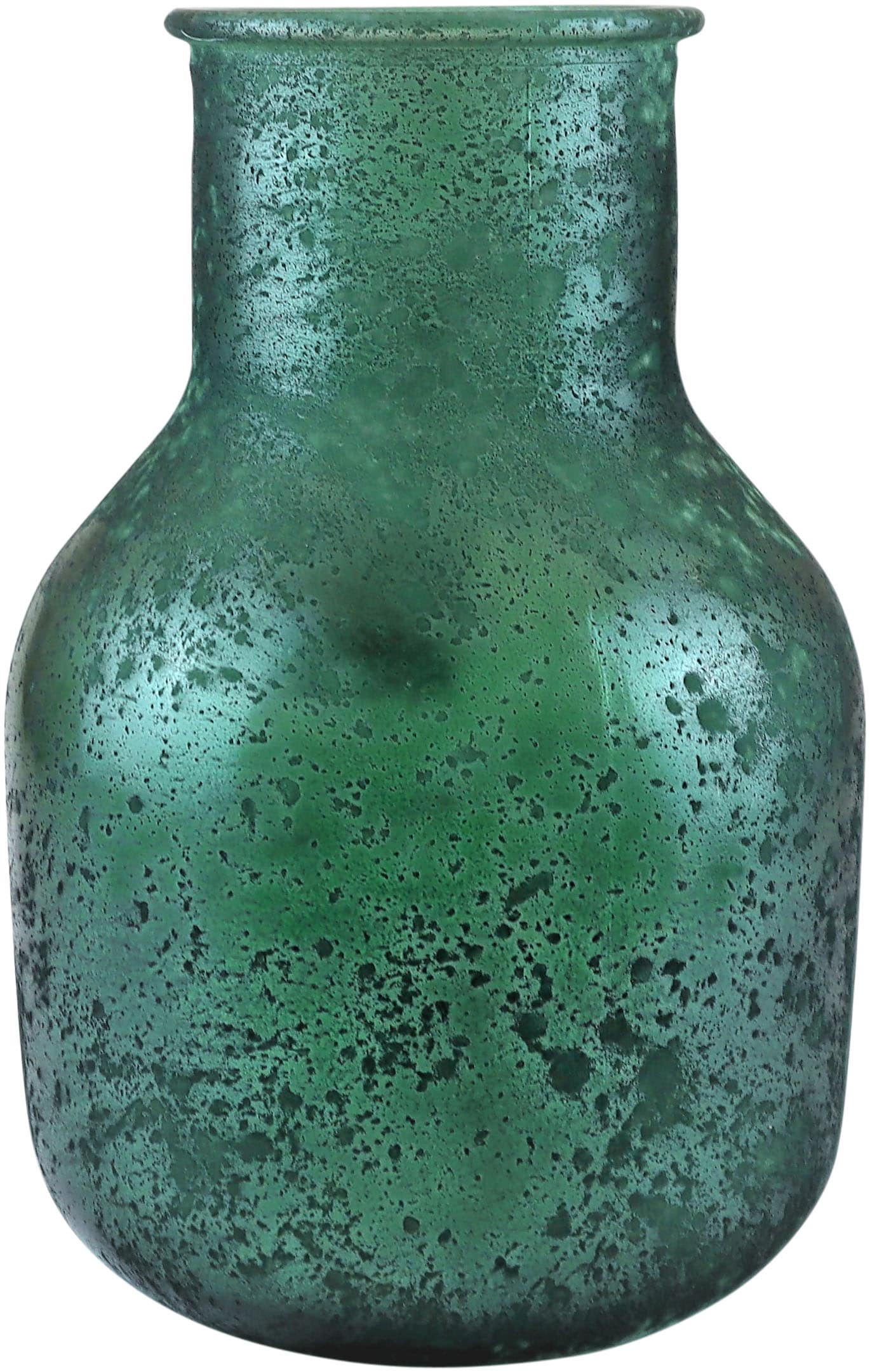 AM Design Dekovase "aus recyceltem, mattem grünem Glas" sorgt für eine stilvolle Dekoration