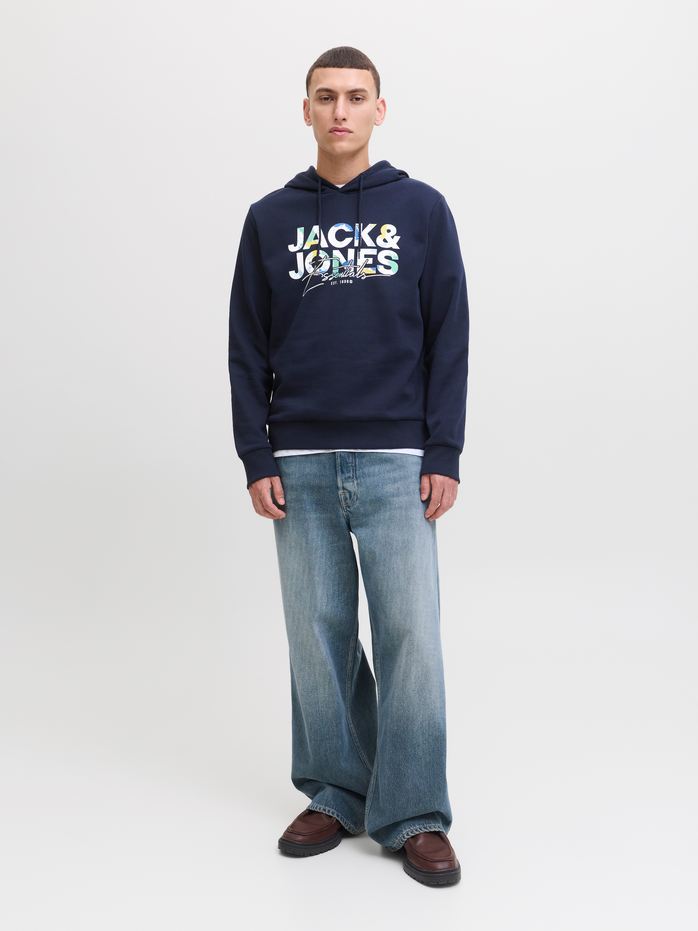 Jack & Jones Kapuzensweatshirt »JJGEPLAS SWEAT HOOD«
