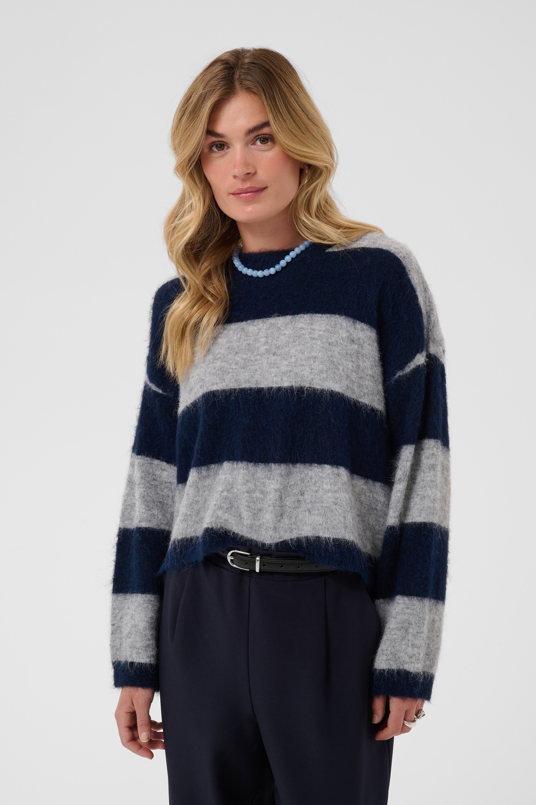 Image of Saint Tropez Strickpullover "TayzieSZ Pullover" Materialmix, Oversize fit