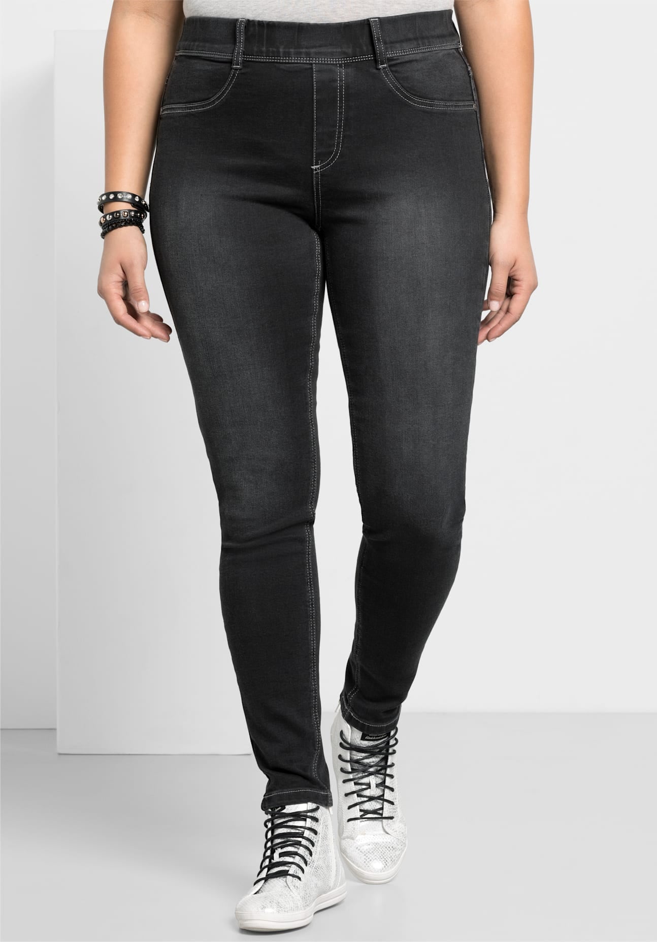 Sheego Jeansleggings, (1 tlg.)