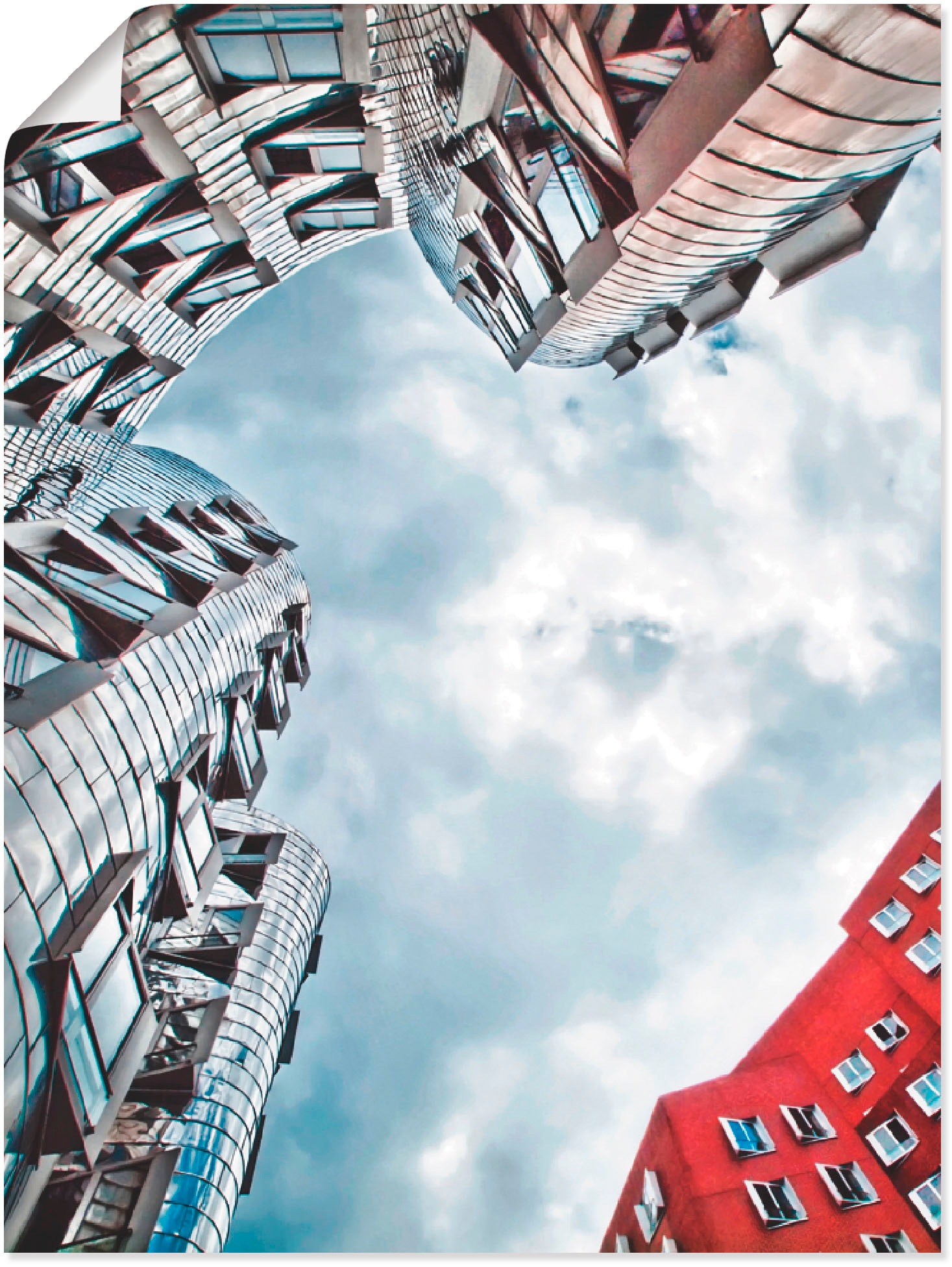 Image of Artland Wandbild »Düsseldorf NRW Gehry Bauten 11«, Gebäude, (1 St.), in vielen Grössen & Produktarten -Leinwandbild, Poster, Wandaufkleber / Wandtattoo auch für Badezimmer geeignet bei Ackermann Versand Schweiz