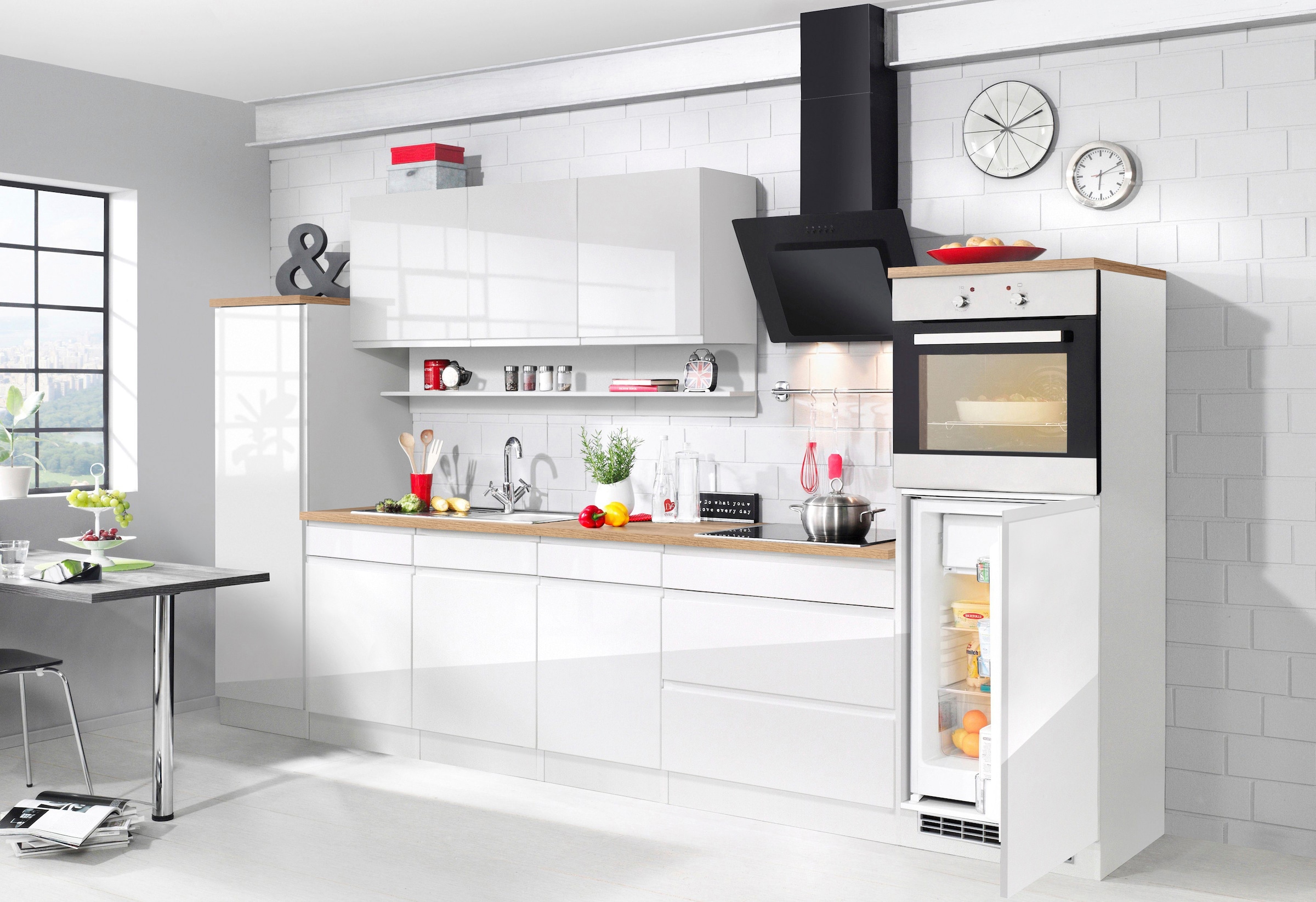 KOCHSTATION Kitchenette »KS-Virginia,neu in verbesserter Ausführung« plan de travail épaisseur 38 mm, rangement, fermeture douce,  Largeur 290, fonction Soft-Close, sans appareils électriques