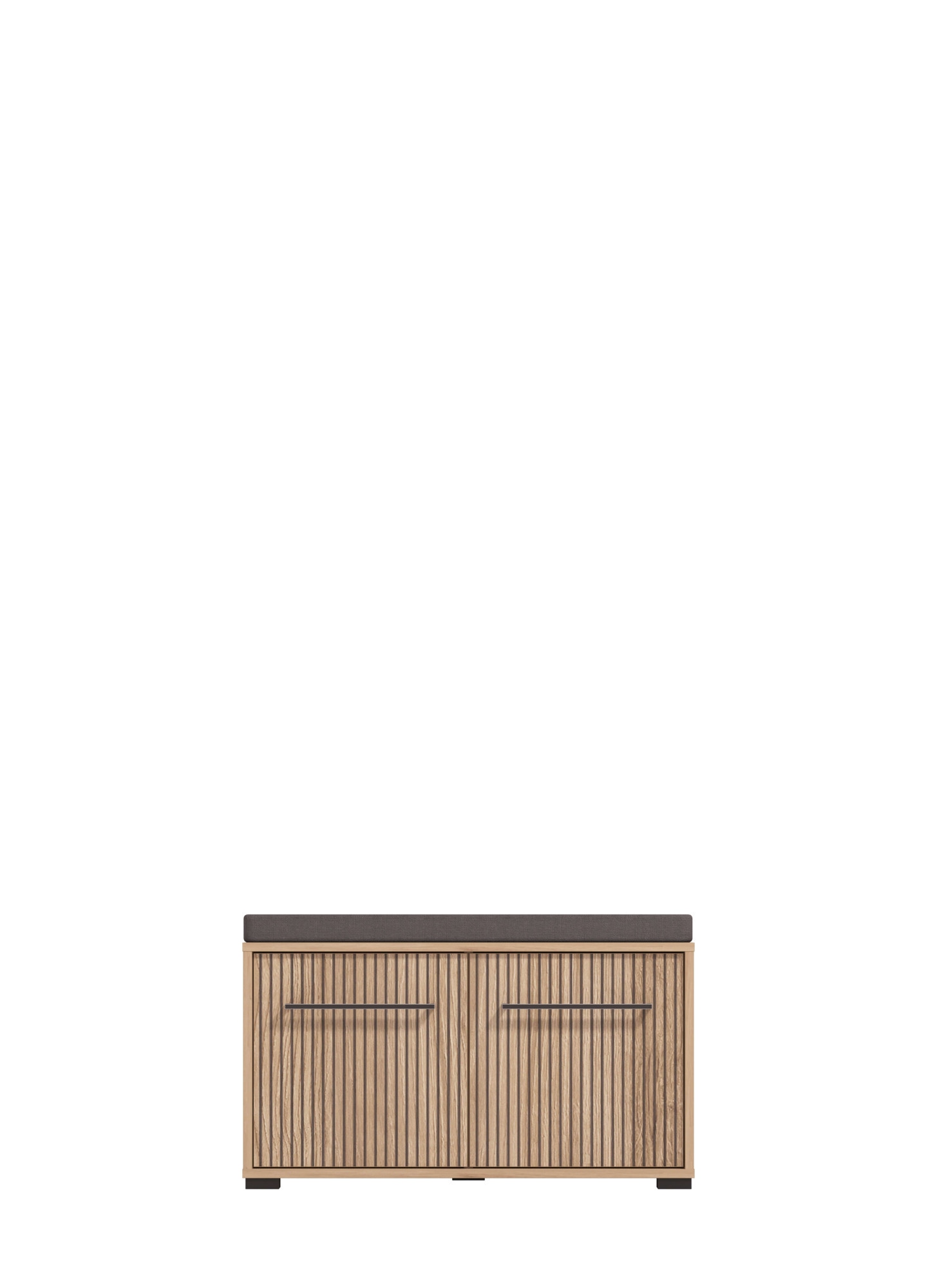 INOSIGN Schuhbank »Landes, Schuhschrank, Schuhregal, Schuhtruhe, Breite 80 cm«, mit Sitzkissen und zwei geschlossenen Fächern, in Artisan Eiche