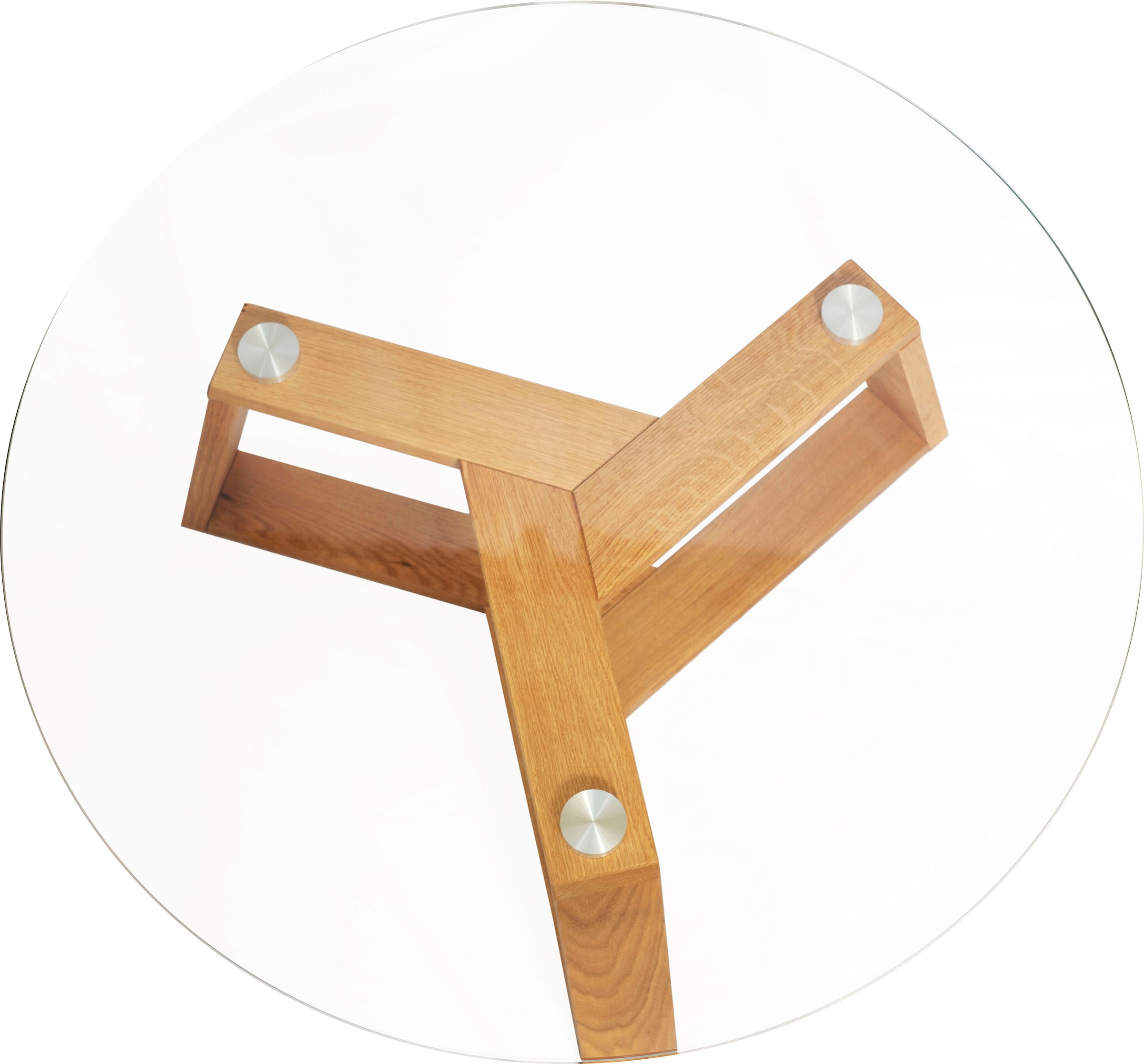 Home affaire Couchtisch »Mantua«, Durchmesser Glastischplatte: 90 cm