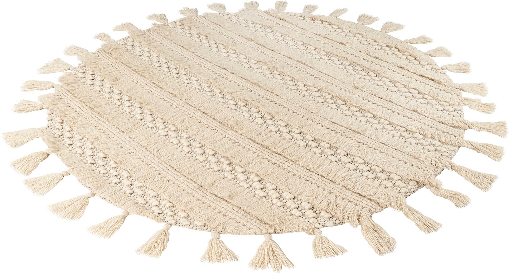 Image of me gusta Wollteppich »Bohist 325«, rund, 18 mm Höhe bei Ackermann Versand Schweiz