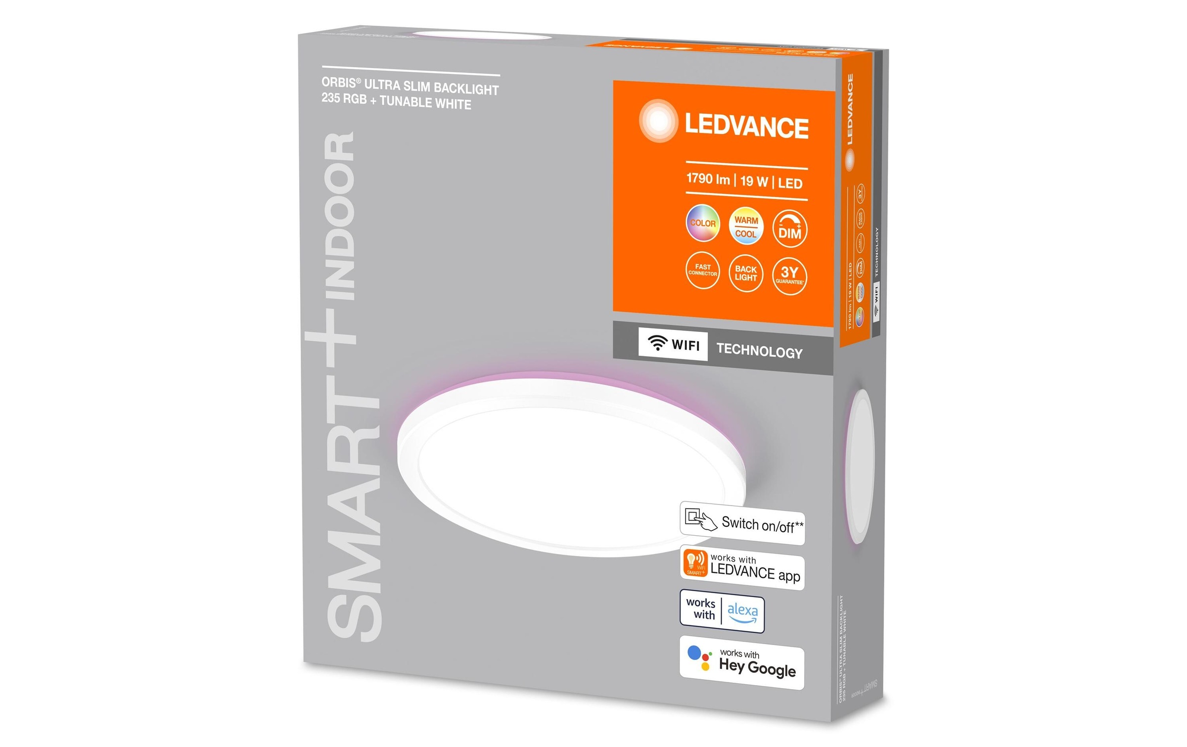 LED Deckenleuchte »Smart+ Orbit Ultra Slim, Ø 23.5 cm, Weiss«, 2 flammig