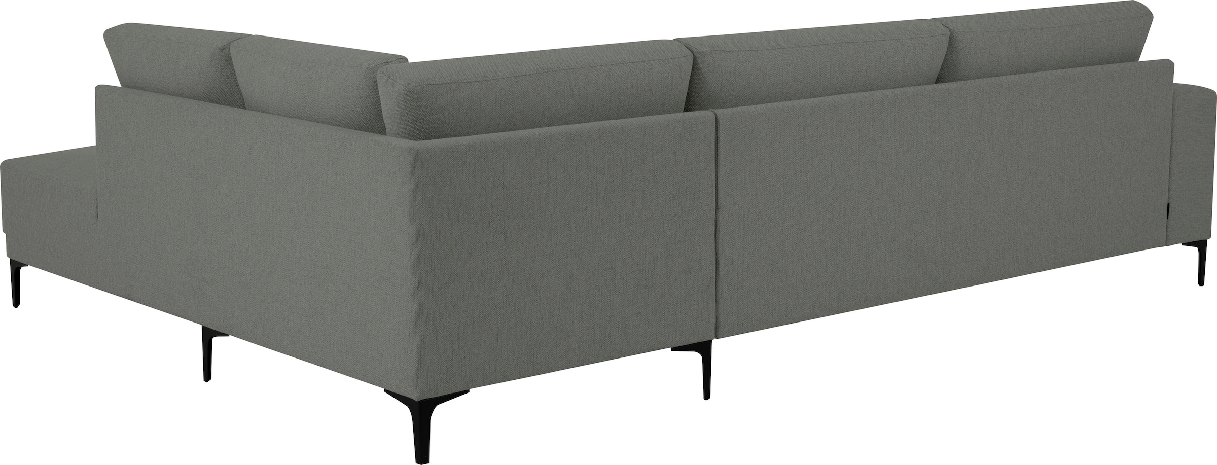 GOODproduct Ecksofa »Xander, L-Form,« Breite 289 cm, Webstoff, Soft-Touch Chenille, schwarze Metallfüsse