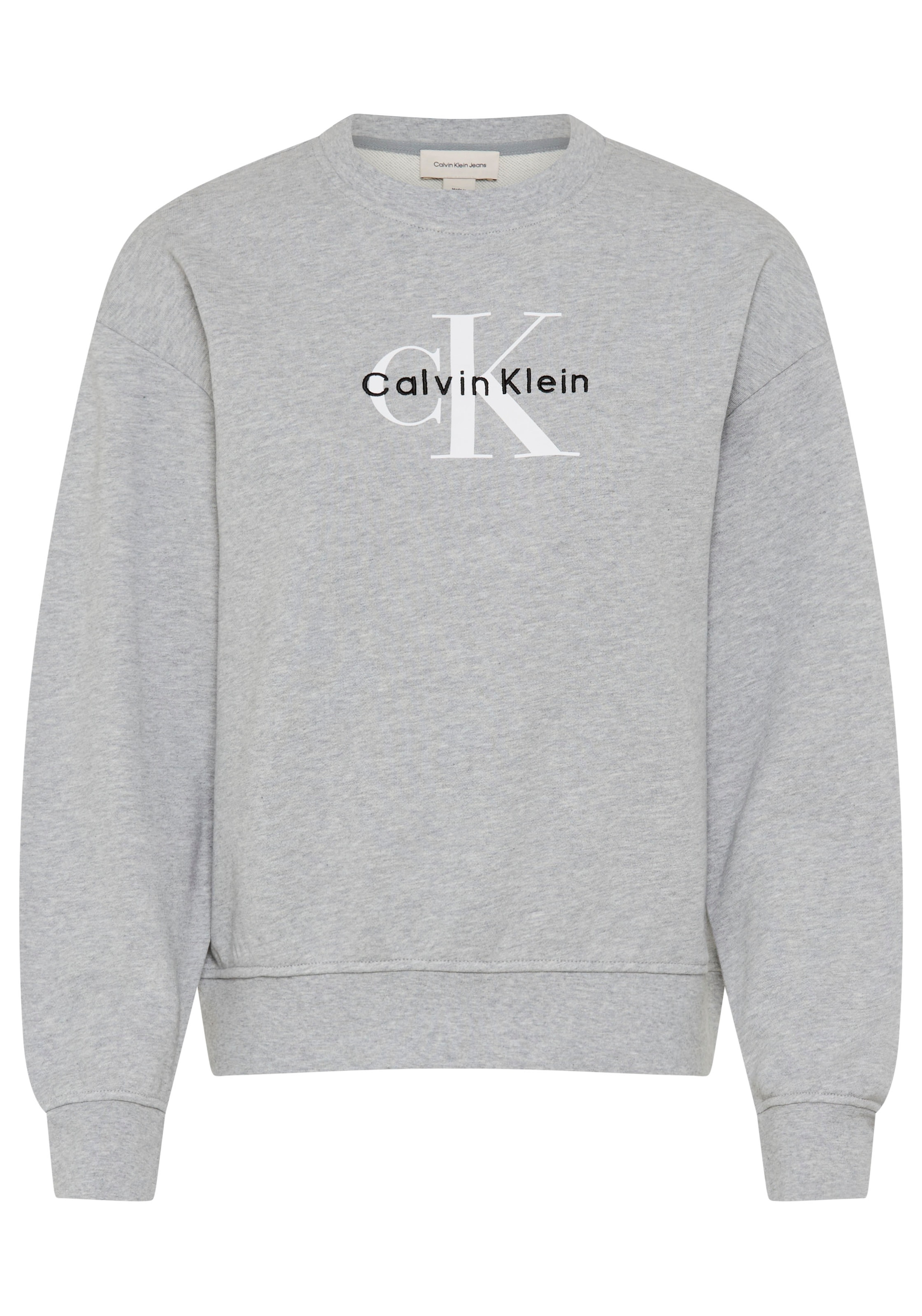 Image of Calvin Klein Jeans Sweatshirt "FRENCH TERRY MONOLOGO CREW", Regular fit, Logoschriftzug