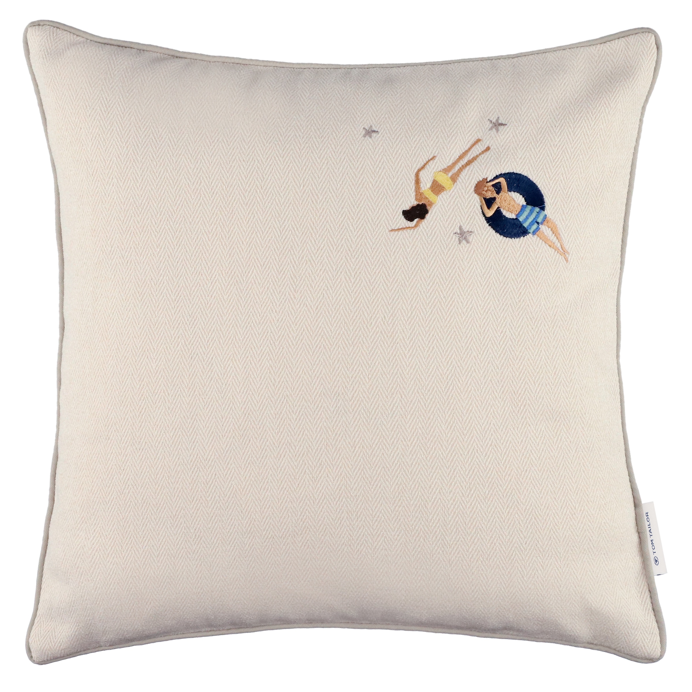 Image of TOM TAILOR HOME Kissenbezug "Swimmer" maritimes Dessin