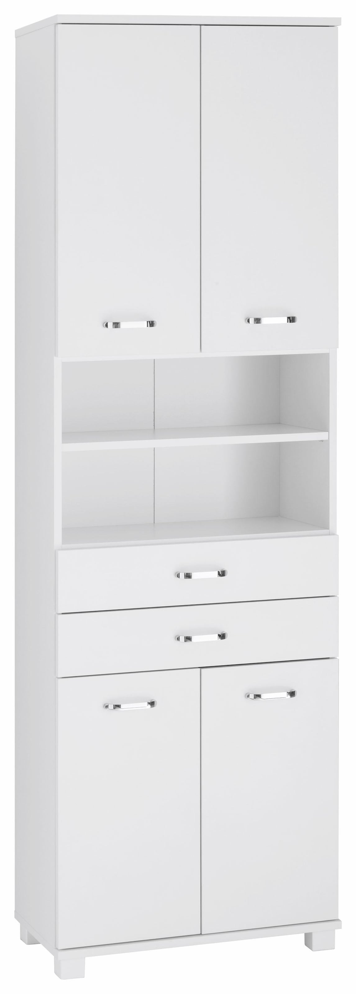 Image of Schildmeyer Hochschrank »Colli«, Breite 60 cm, Badezimmerschrank mit Metallgriffen, Ablageböden hinter den Doppeltüren, praktischer Stauraum in 2 Schubladen und offenen Fächern bei Ackermann Versand Schweiz