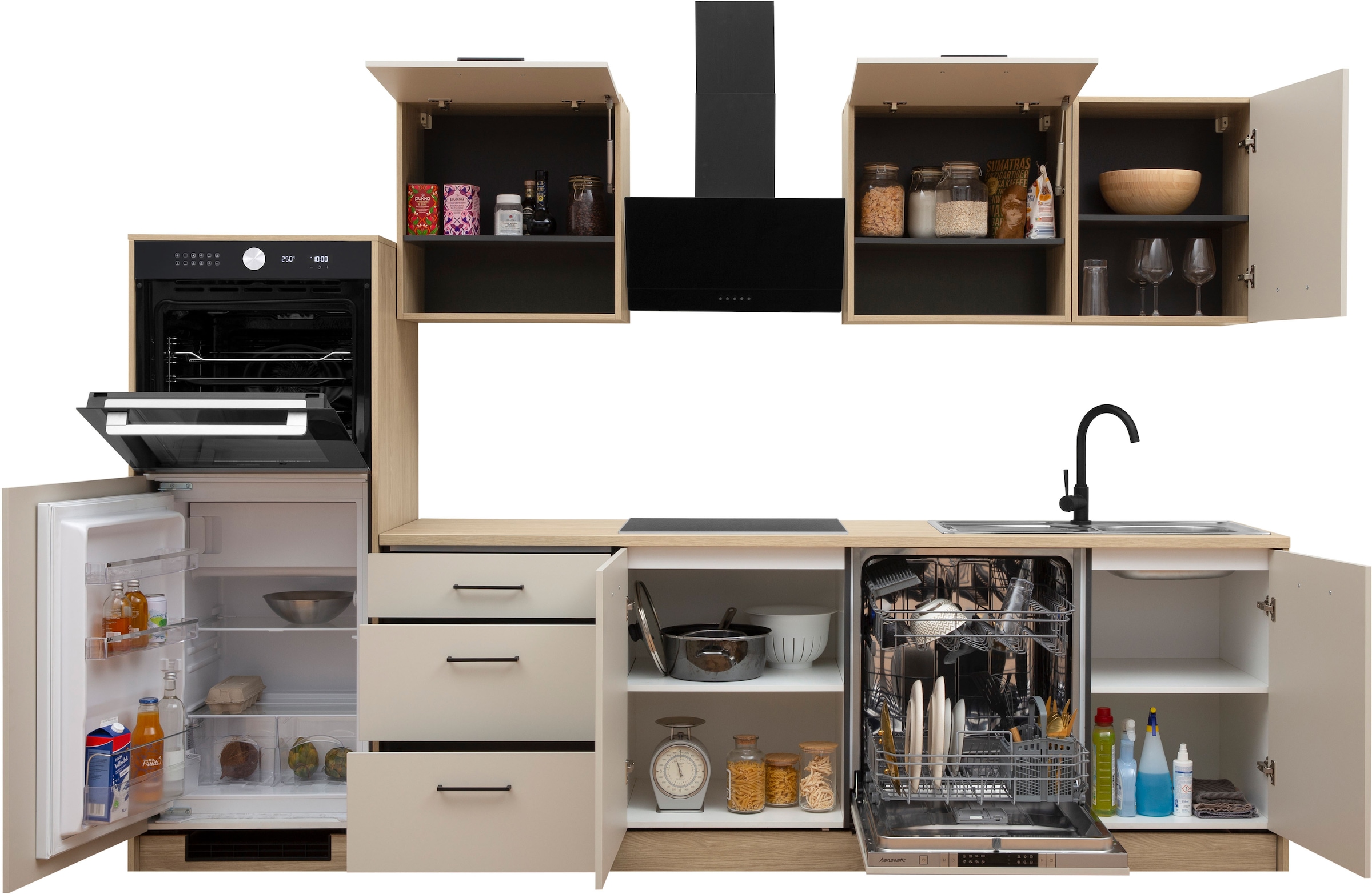 KOCHSTATION Armoire suspendue »KS-Kolari« 1 cuis tlg. Masse (B/T/H): 60 x 36,6 x 60,9 cm