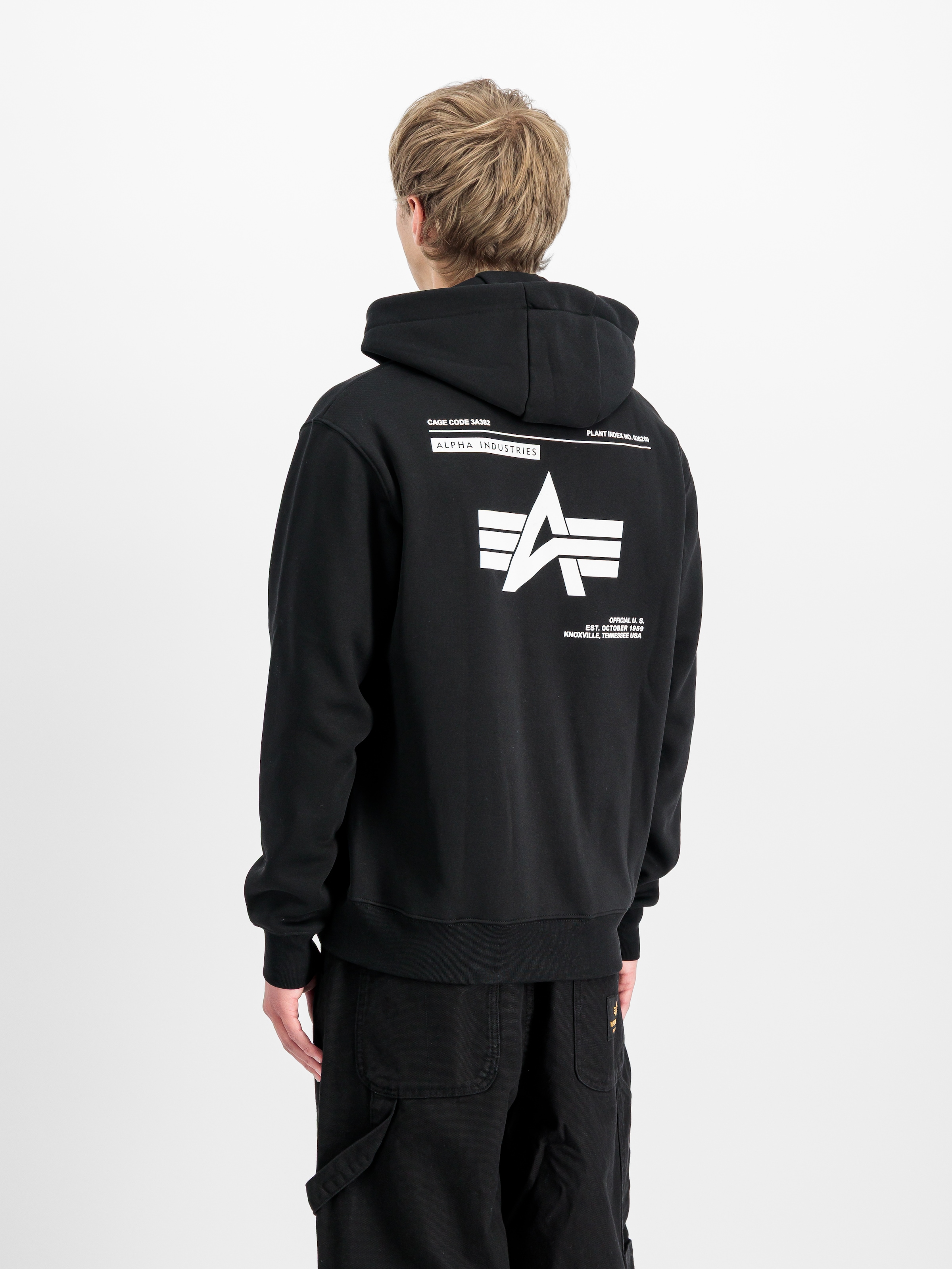 Image of Alpha Industries Kapuzensweatshirt "Label Hoodie BP"