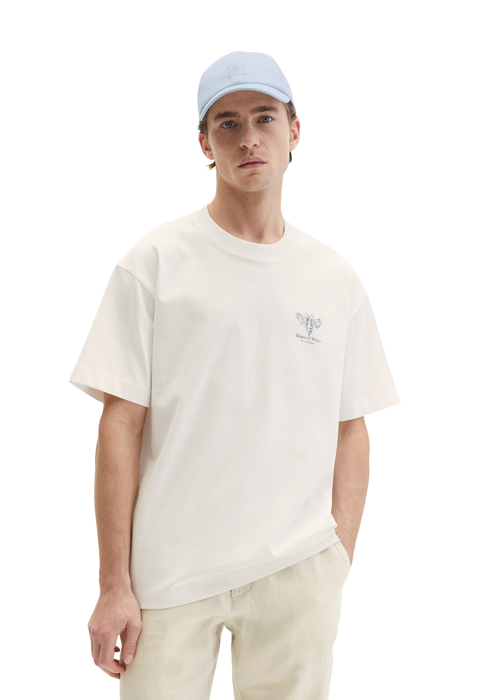 Image of Marc OPolo T-Shirt loose fit mit beidseitigen Insektenprints