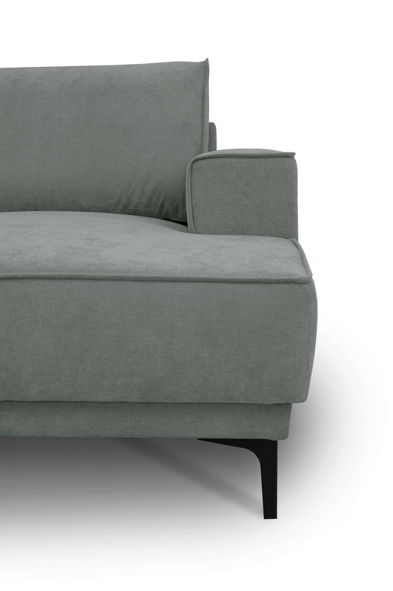 GOODproduct Wohnlandschaft »XXL Sofa Oland, Struktur, Flachgewebe, Luxus-Microfaser, Boucle« U-Form, 345 cm, Wellenunterfederung, Skandi-Design, Metallfüsse