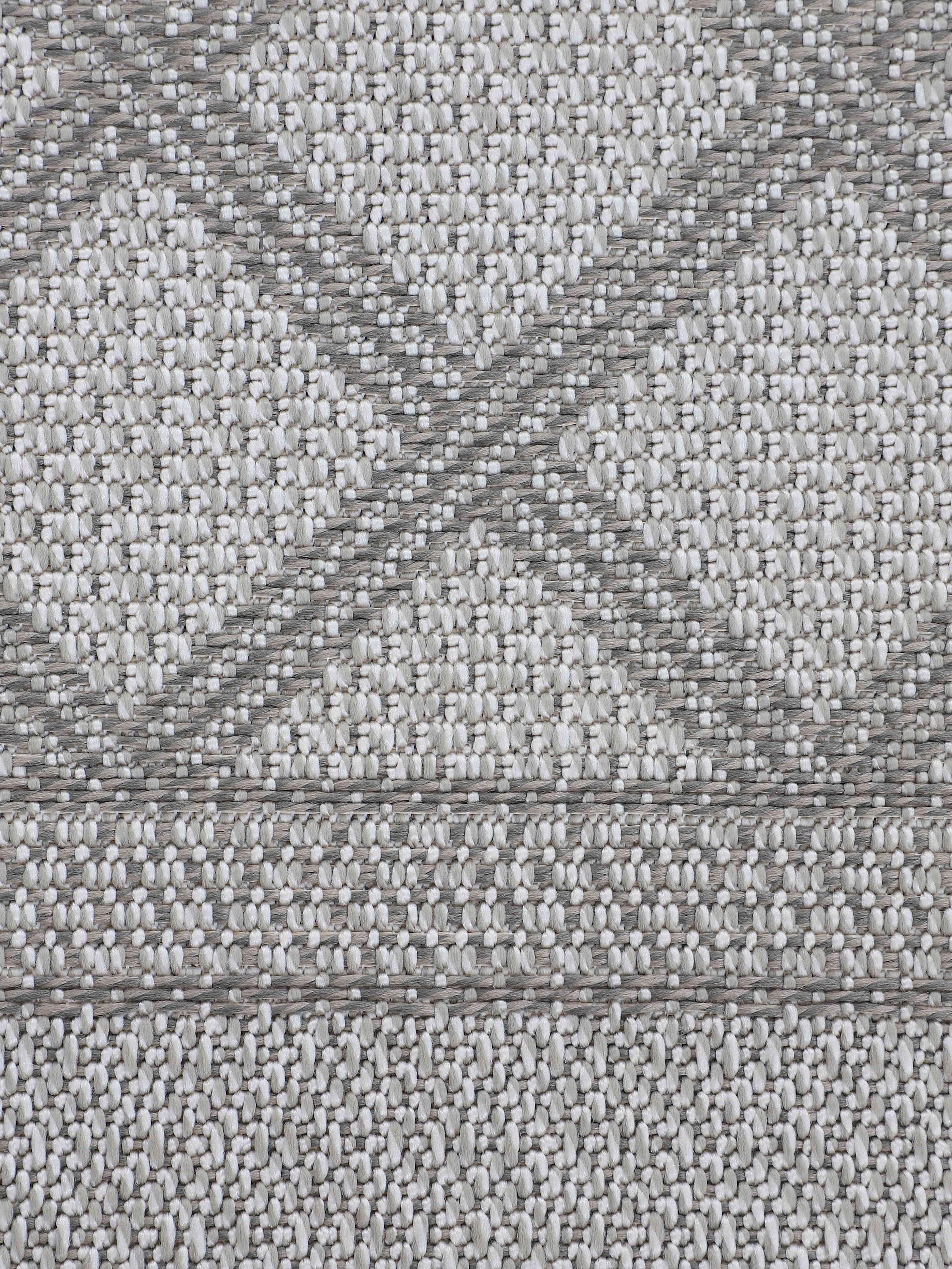 carpetfine Teppich »Boho 104«, rund, 4 mm Höhe, robustes Flachgewebe, Sisal Optik, UV-beständig, Aussenbereich