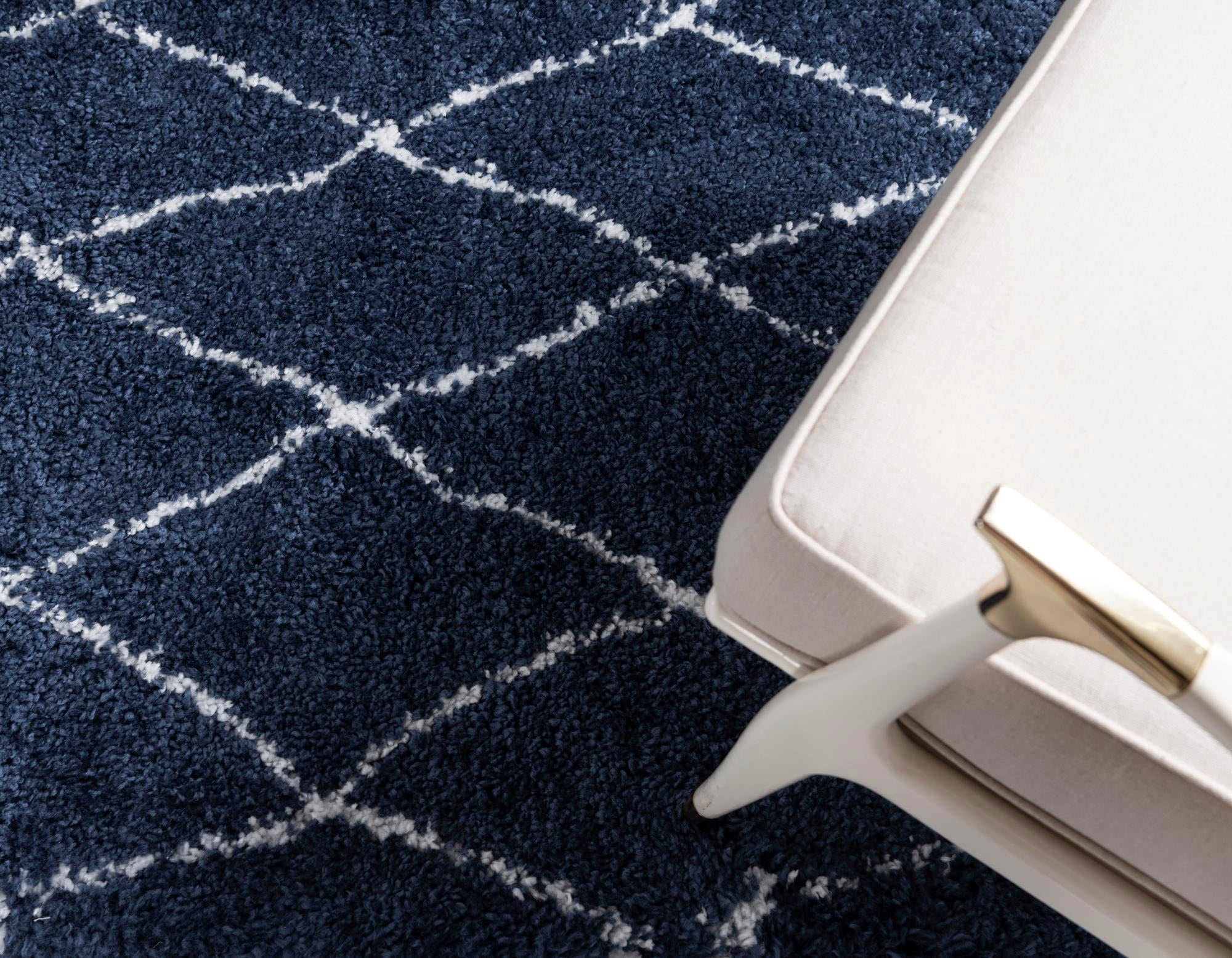 Myflair Möbel & Accessoires Hochflor-Teppich »Temara Shag, LAGERRÄUMUNG!«, rechteckig, 51 mm Höhe, gewebt, Rauten Design, weich & kuschelig