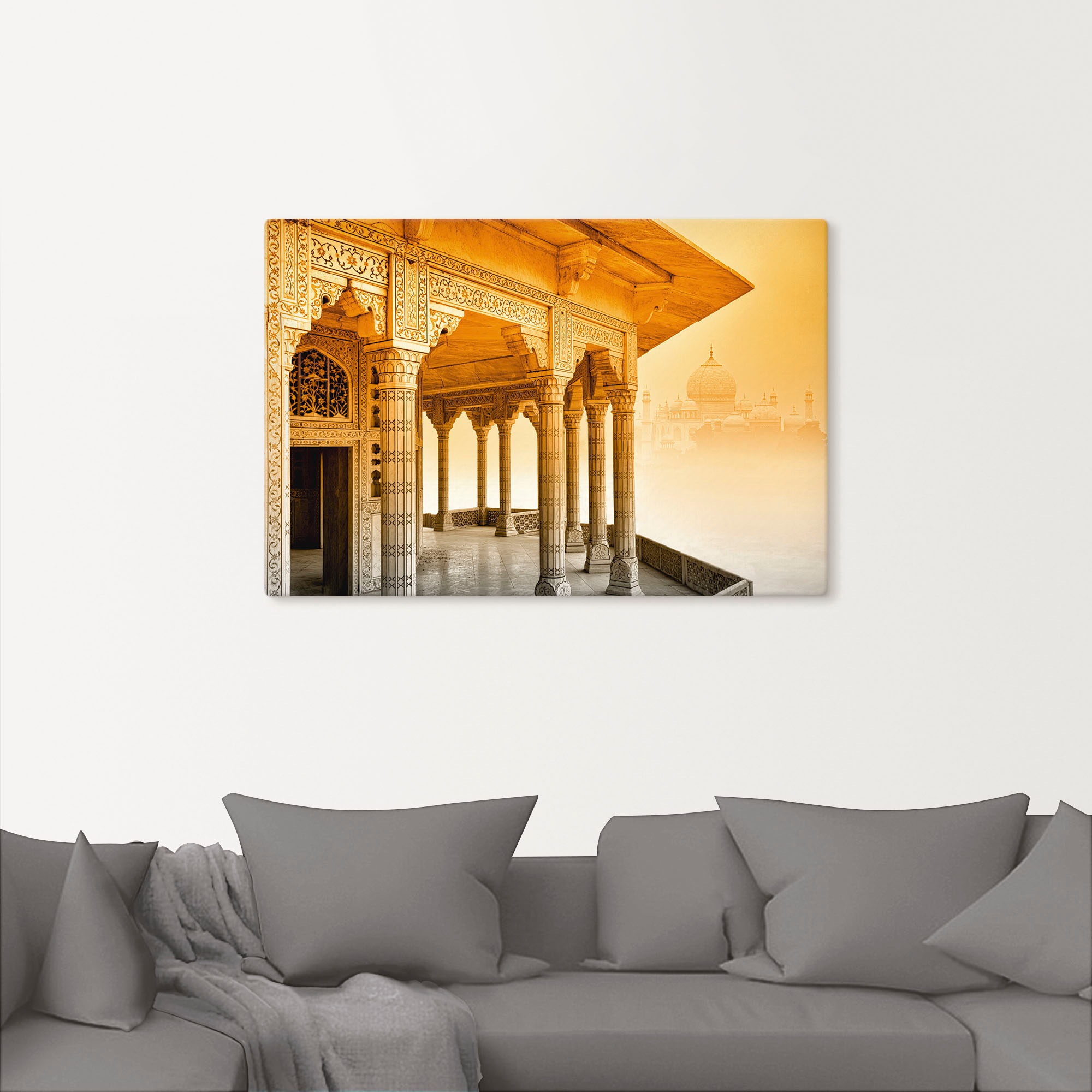 Artland Wandbild »Fort Agra Taj Alubild, Grössen Mahal«, versch. kaufen oder Poster als mit (1 St.), Wandaufkleber in Gebäude, Leinwandbild