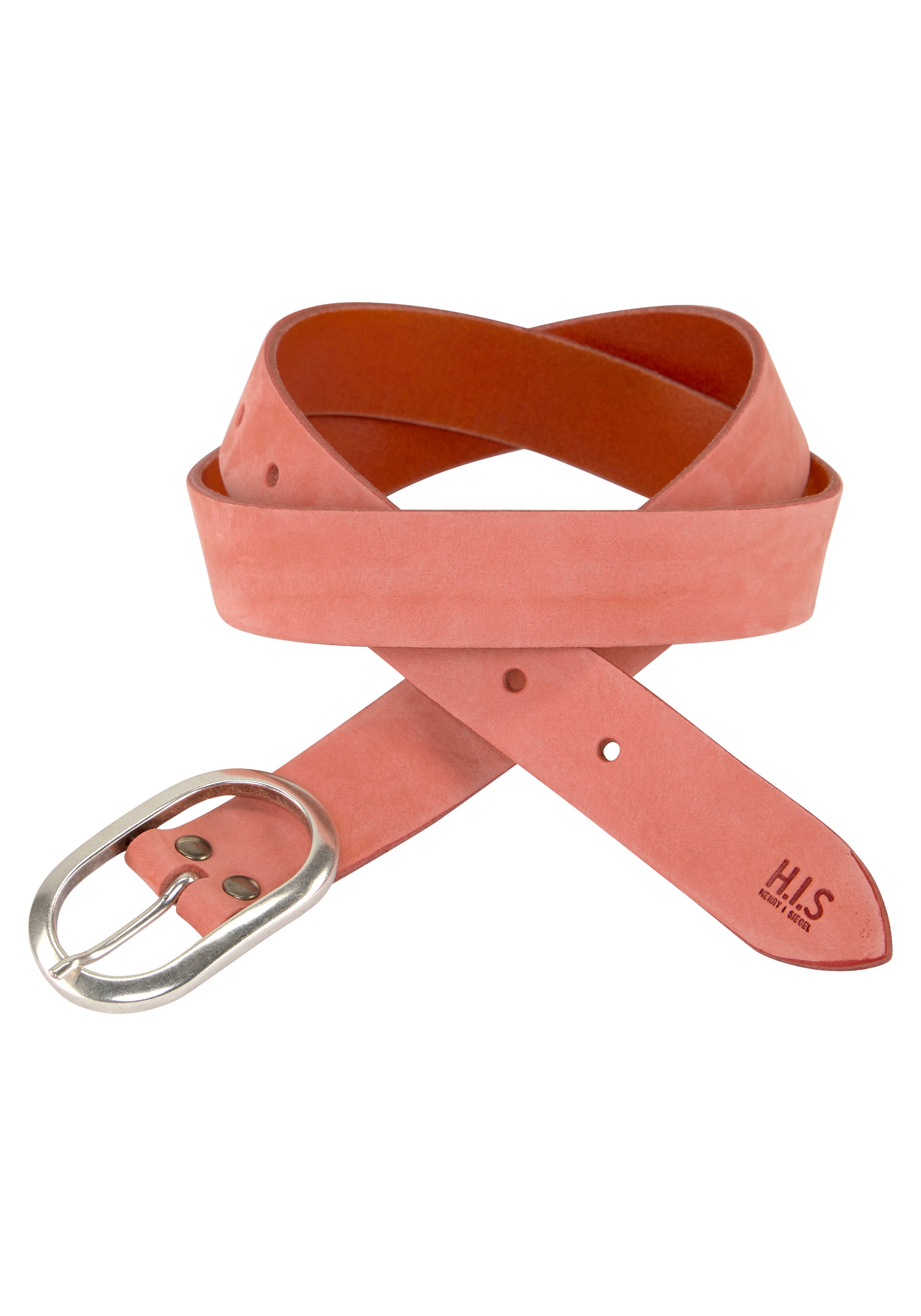 Image of H.I.S Ledergürtel, mit Label Prägung, Used-Optik, Vintage-Design, mit ovaler Schliesse, Jeansgürtel in tollen Farben bei Ackermann Versand Schweiz