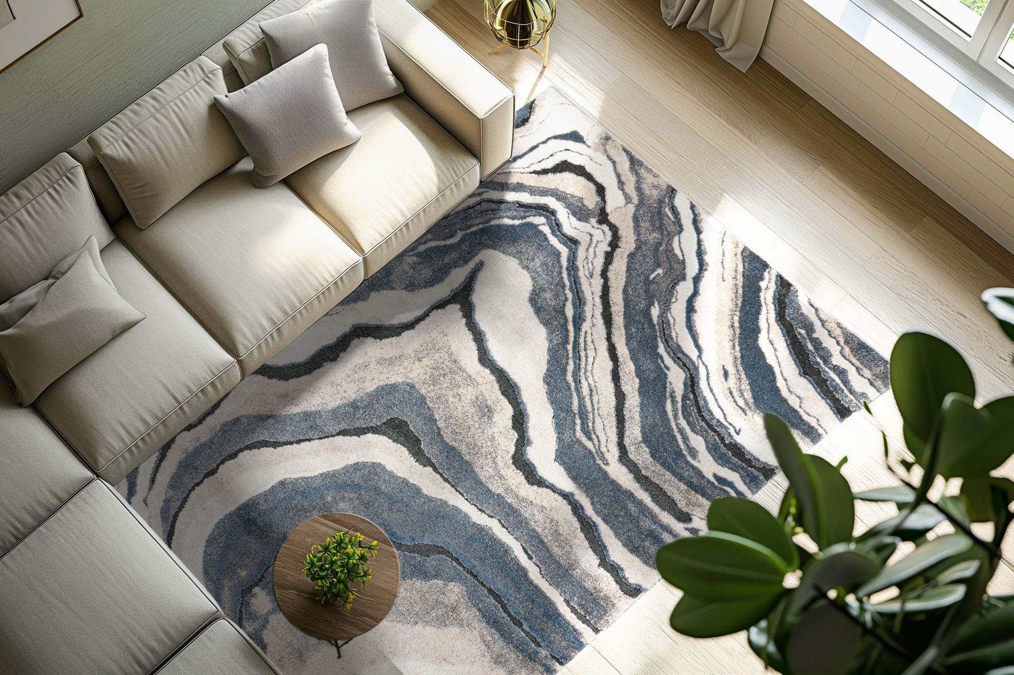 Kayoom Teppich »Firenze 486« rechteckig 22 mm Höhe Kurzflor, Modernes Muster, Fussbodenheizungsgeeignet, Wohnzimmer