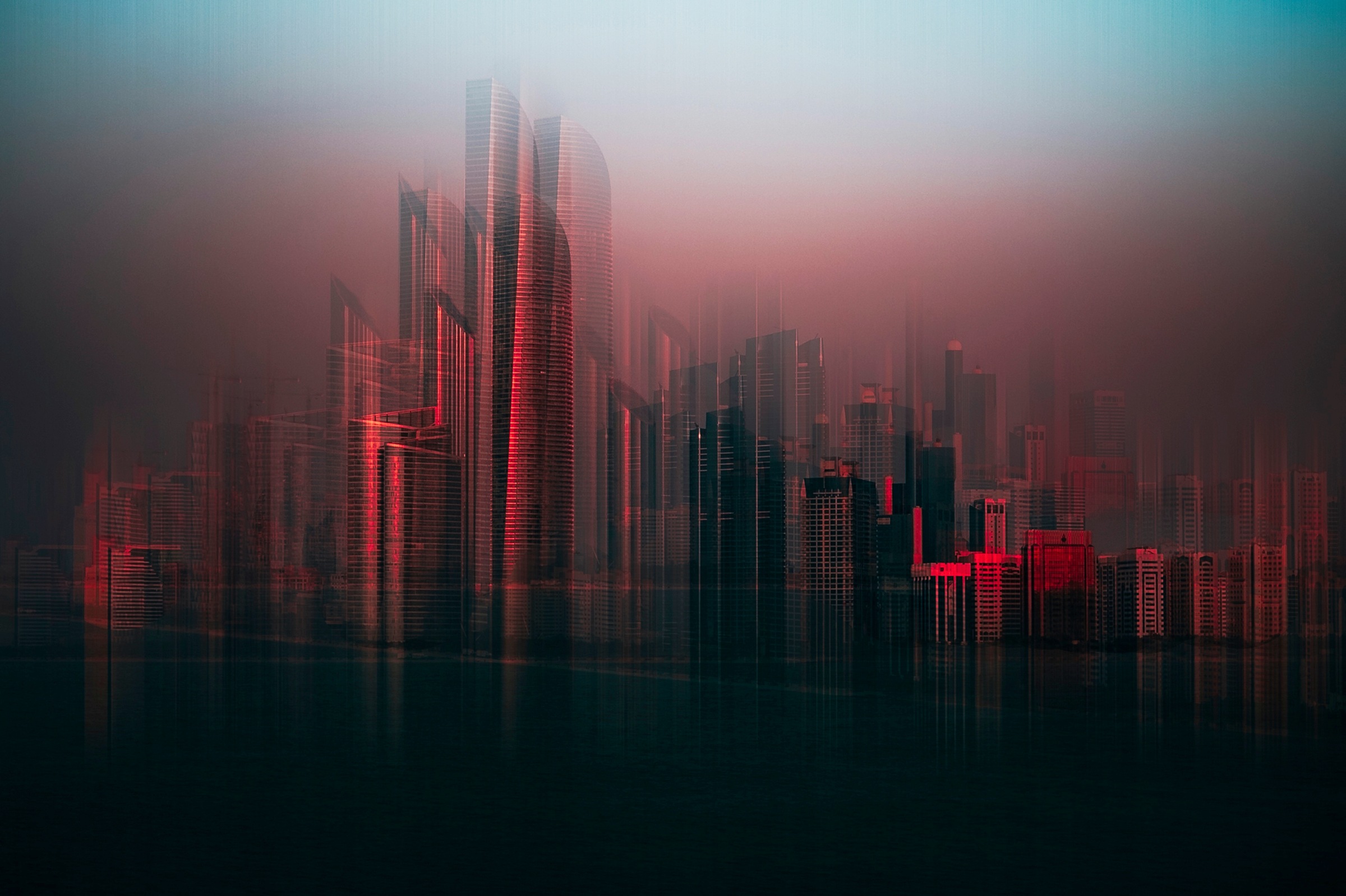 Image of Papermoon Fototapete »Photo-Art CARMINE CHIRIACO, ABU DHABI SKYLINE«, Vliestapete, hochwertiger Digitaldruck, inklusive Kleister bei Ackermann Versand Schweiz