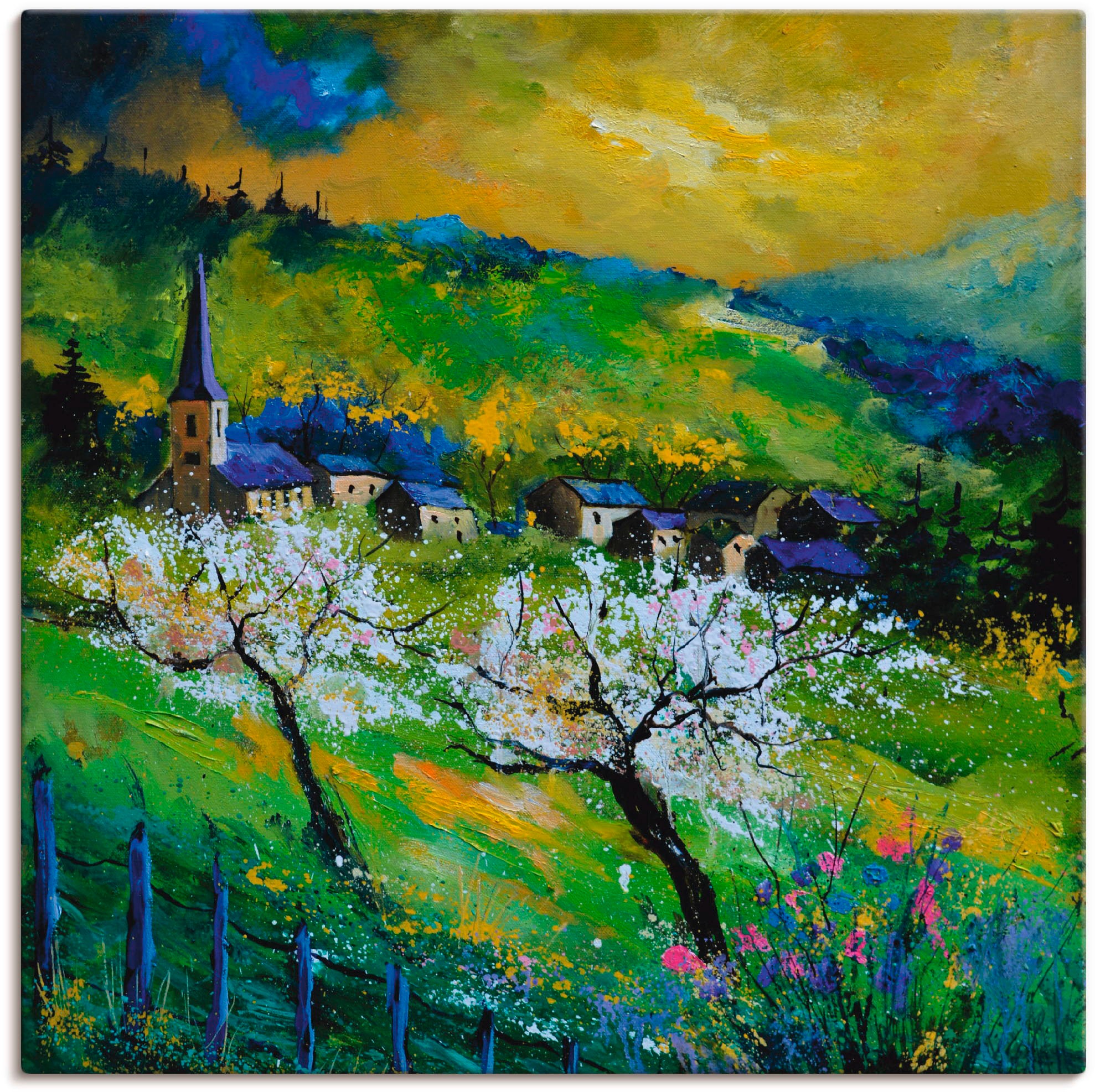 Image of Artland Wandbild »Frühling in Mogimont«, Vier Jahreszeiten, (1 St.), in vielen Grössen & Produktarten - Alubild / Outdoorbild für den Aussenbereich, Leinwandbild, Poster, Wandaufkleber / Wandtattoo auch für Badezimmer geeignet bei Ackermann Versand Schwei