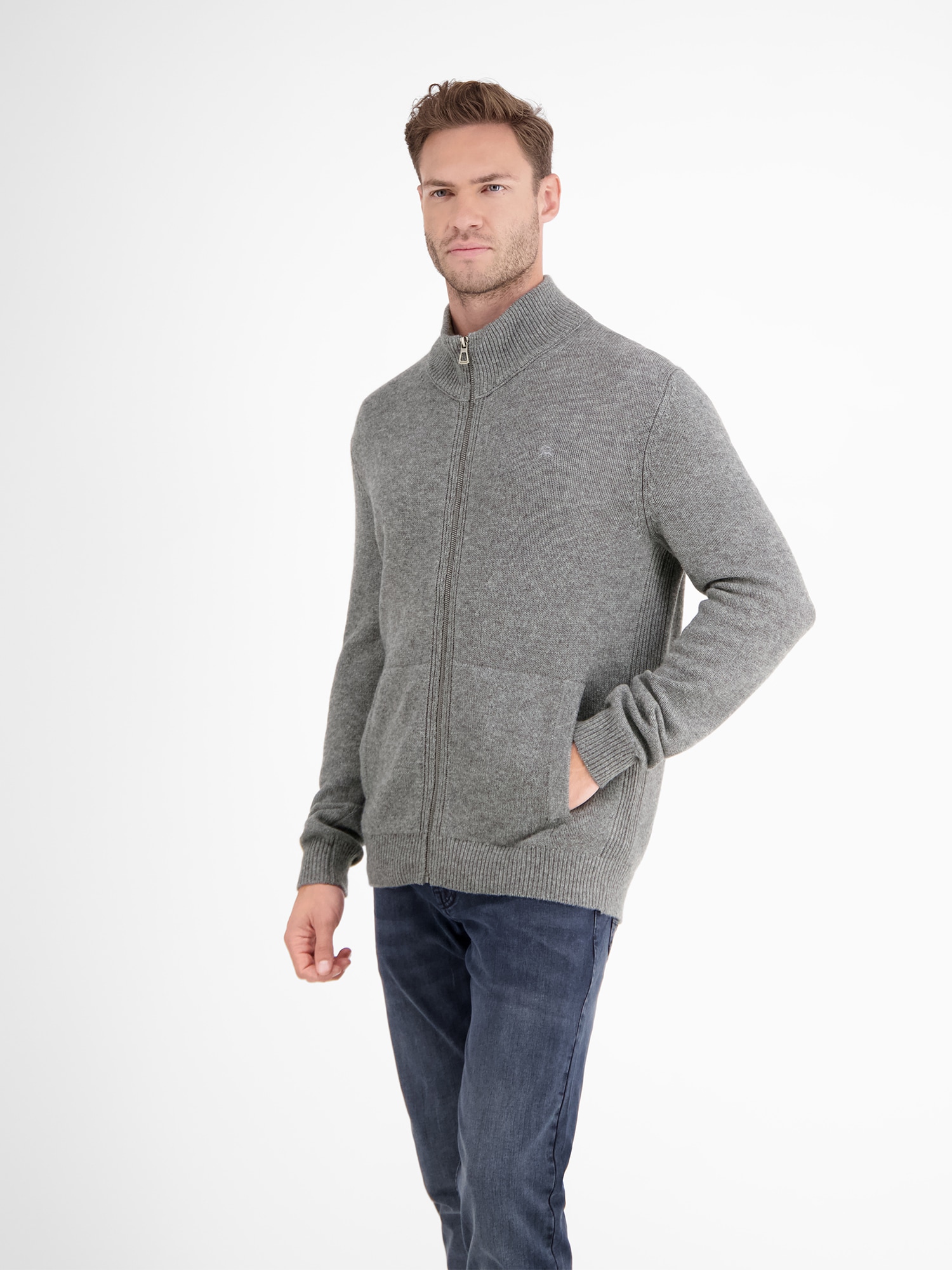 LERROS Veste en tricot »LERROS Schurwoll-Strickjacke mit Kaschmiranteil«