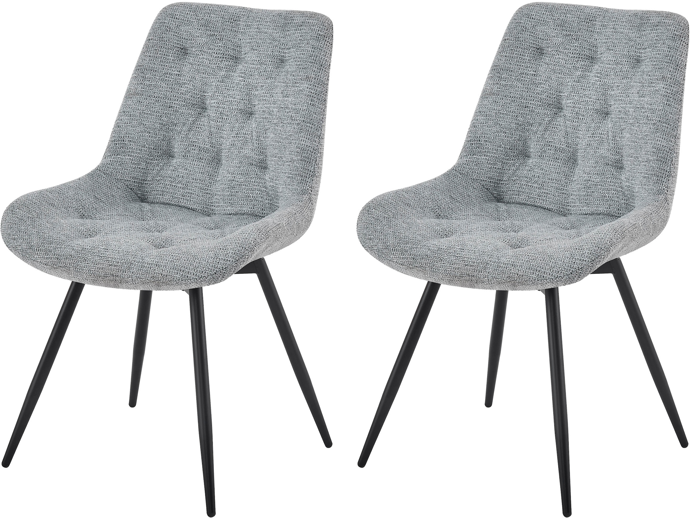 byLIVING Chaise de salle à manger »Aragon« (Ensemble) 2 cuis360 Grad drehbarer Stuhl, hochwertiger Webstoffbezug mit Steppung
