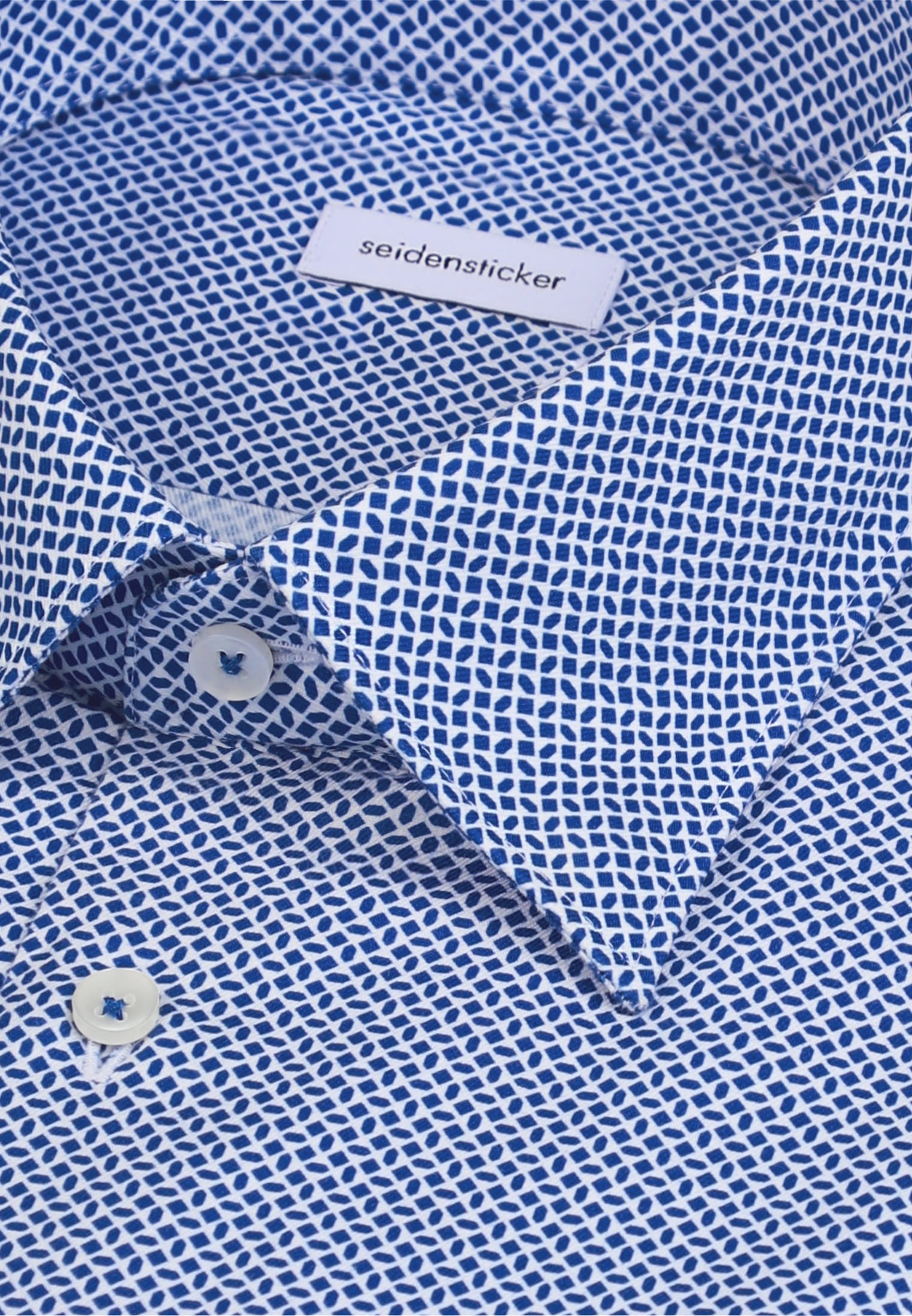 seidensticker Businesshemd »Schwarze Rose« Slim 1/1 Covered-Button-Down-Kragen Druck